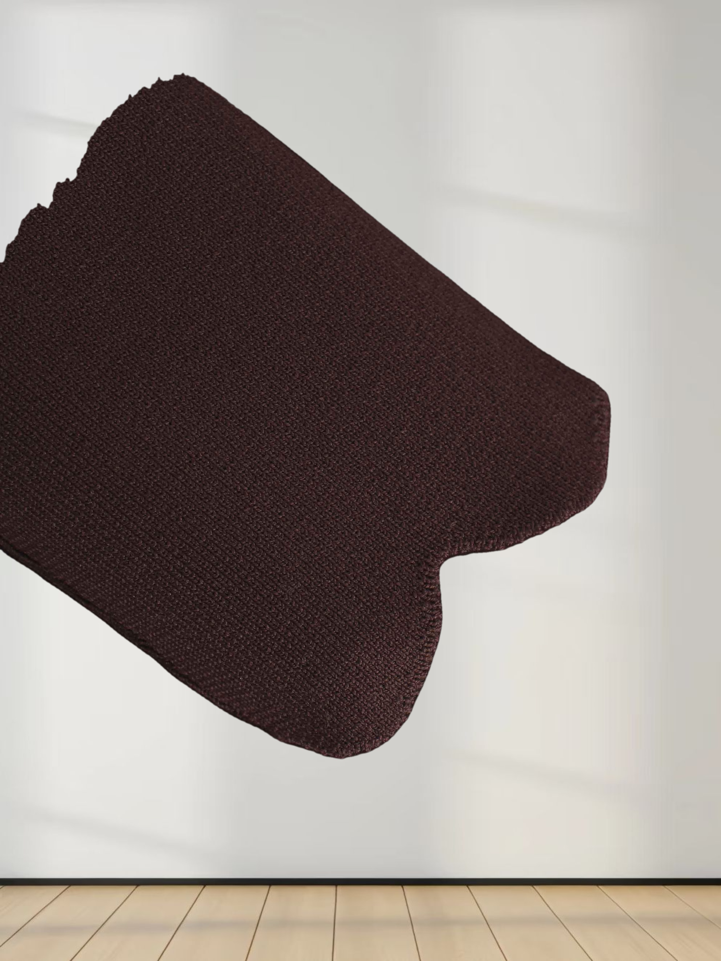 Scallop Edge Crew Cardigan SHORT-Brown