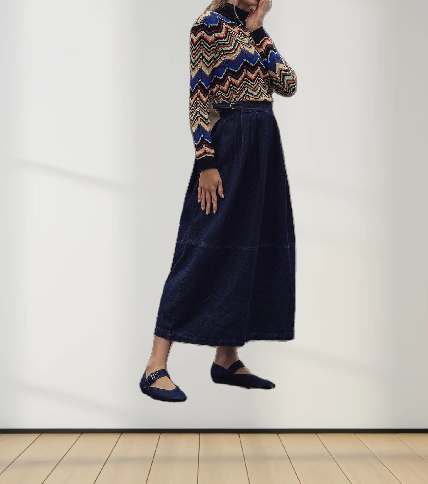 Crochet Wave Sweater-Multi