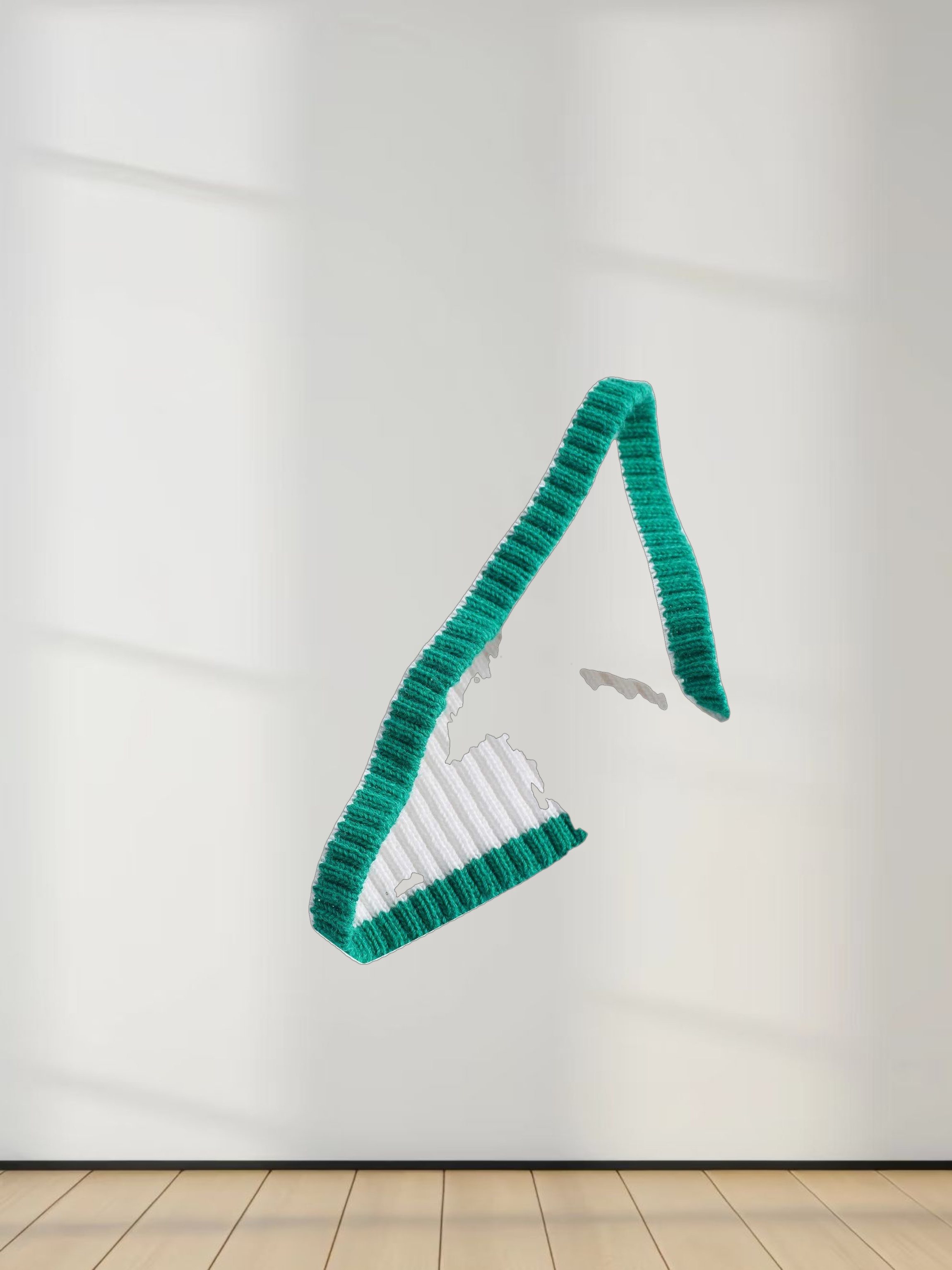 Striped Pointelle Cardigan-White/Kelly Green