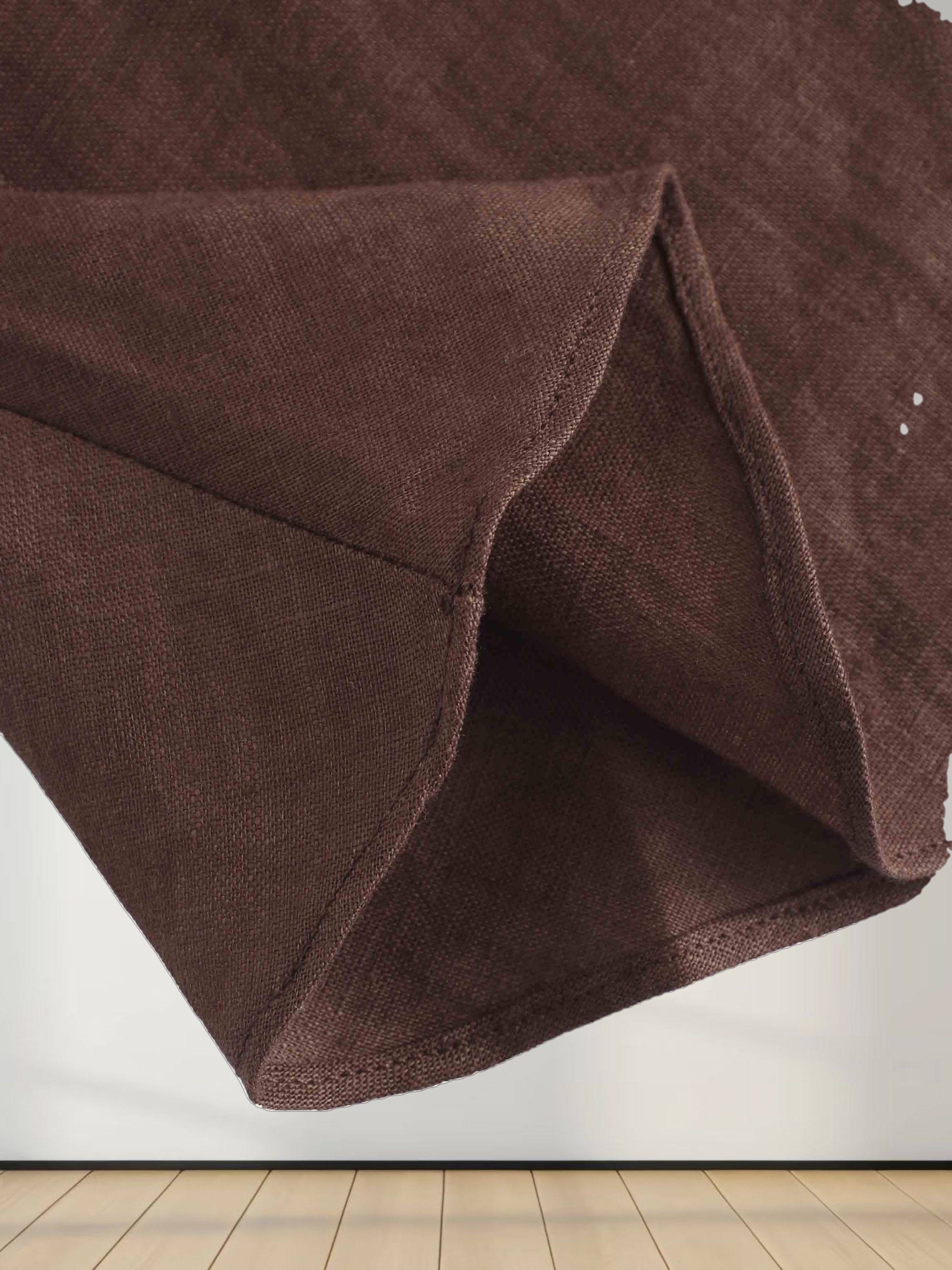 Linen A-Line Slip Dress-Brown