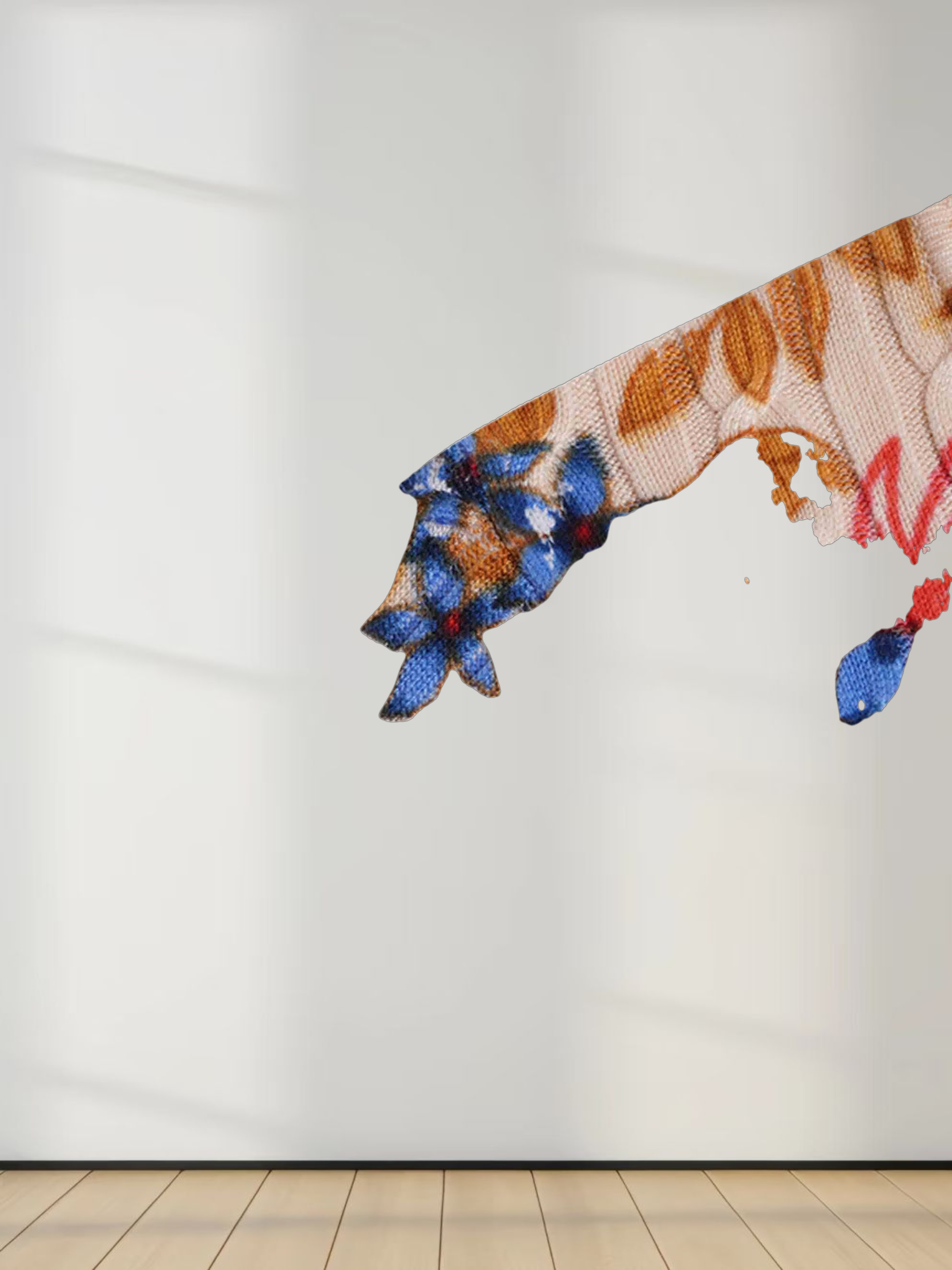 Printed Cable Knit Sweater-Autumn Bloom