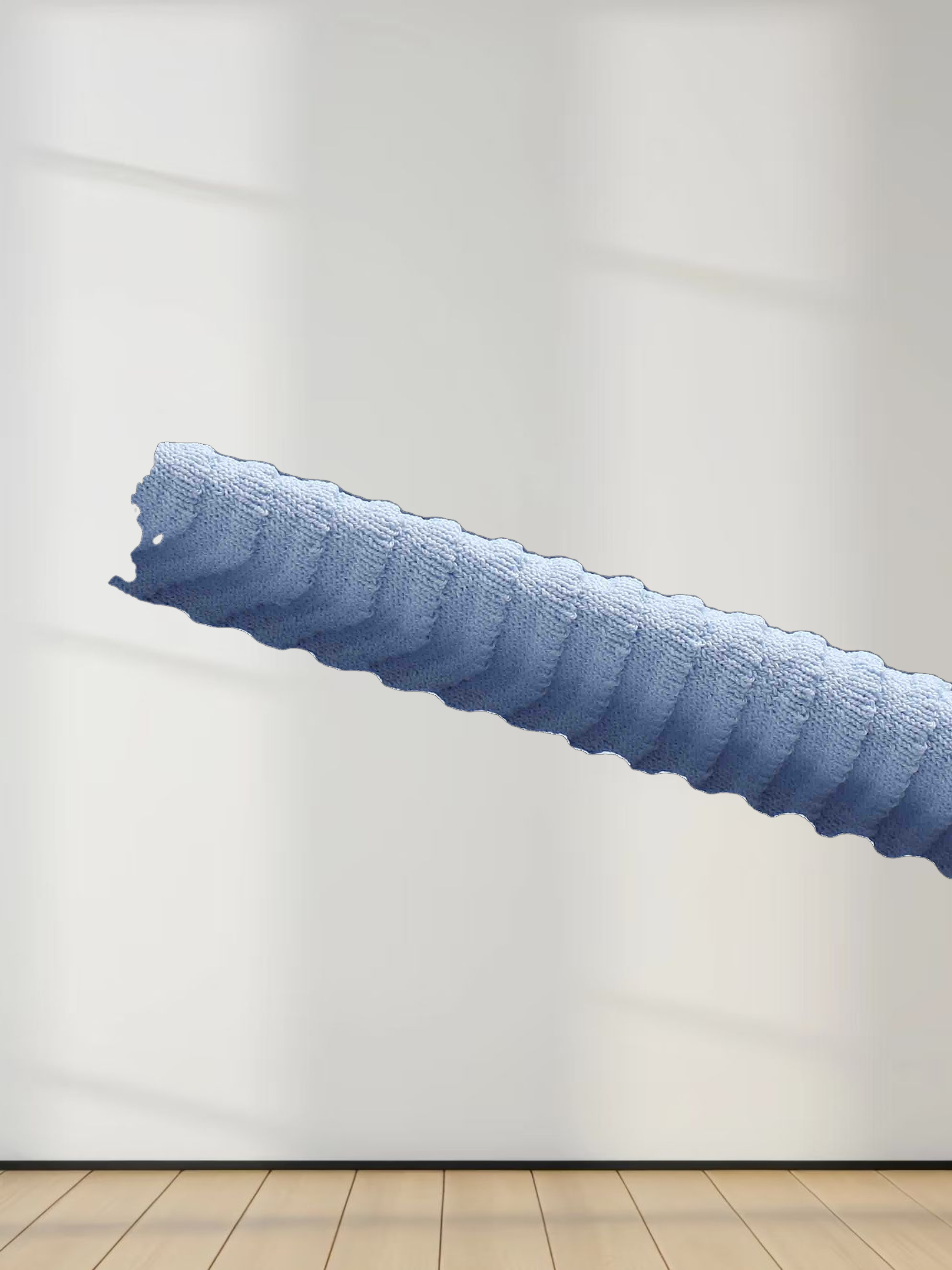 Scallop Edge Collar Sweater-Light Blue