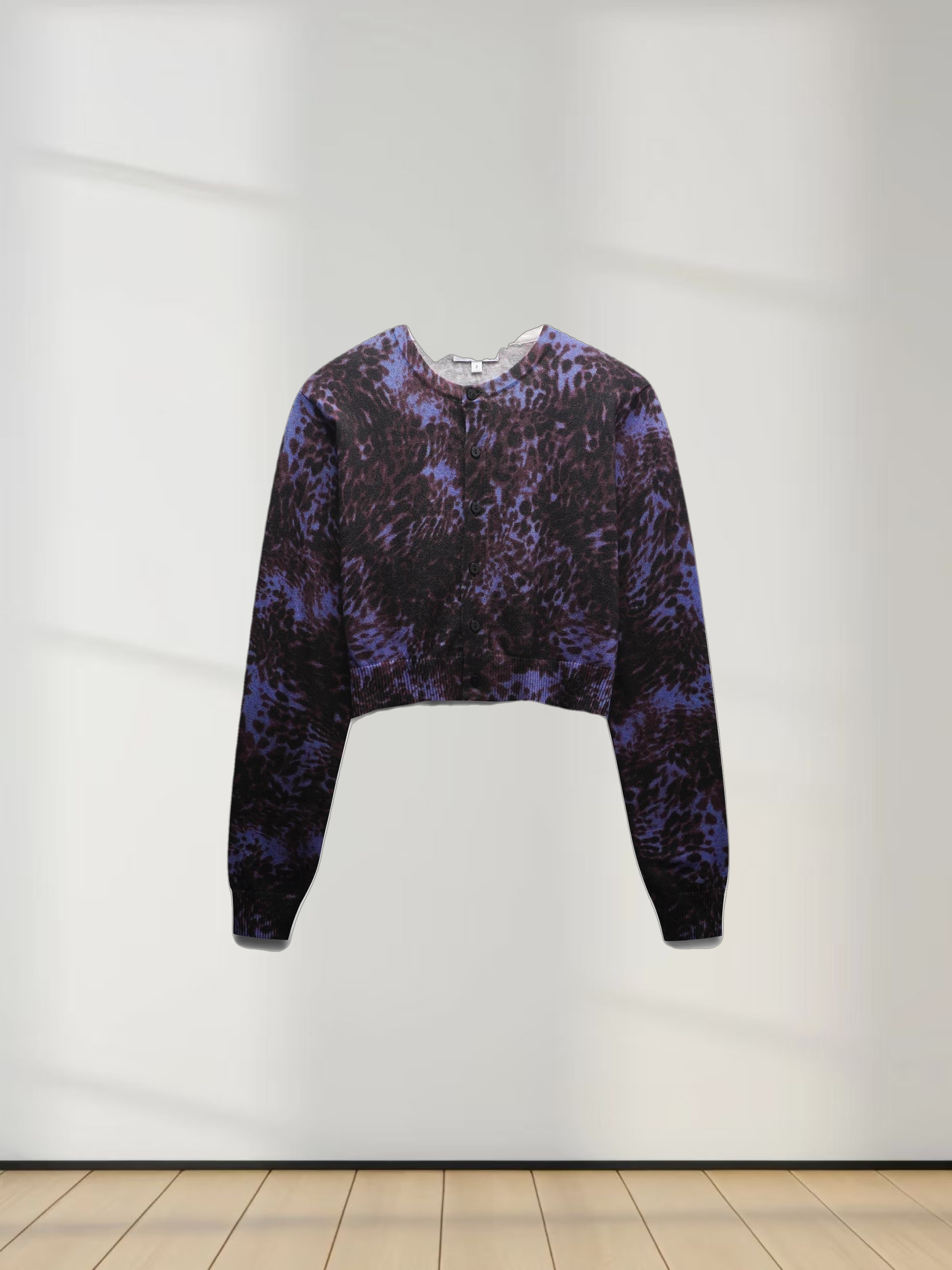 Printed Cardigan-Purple Pebbles