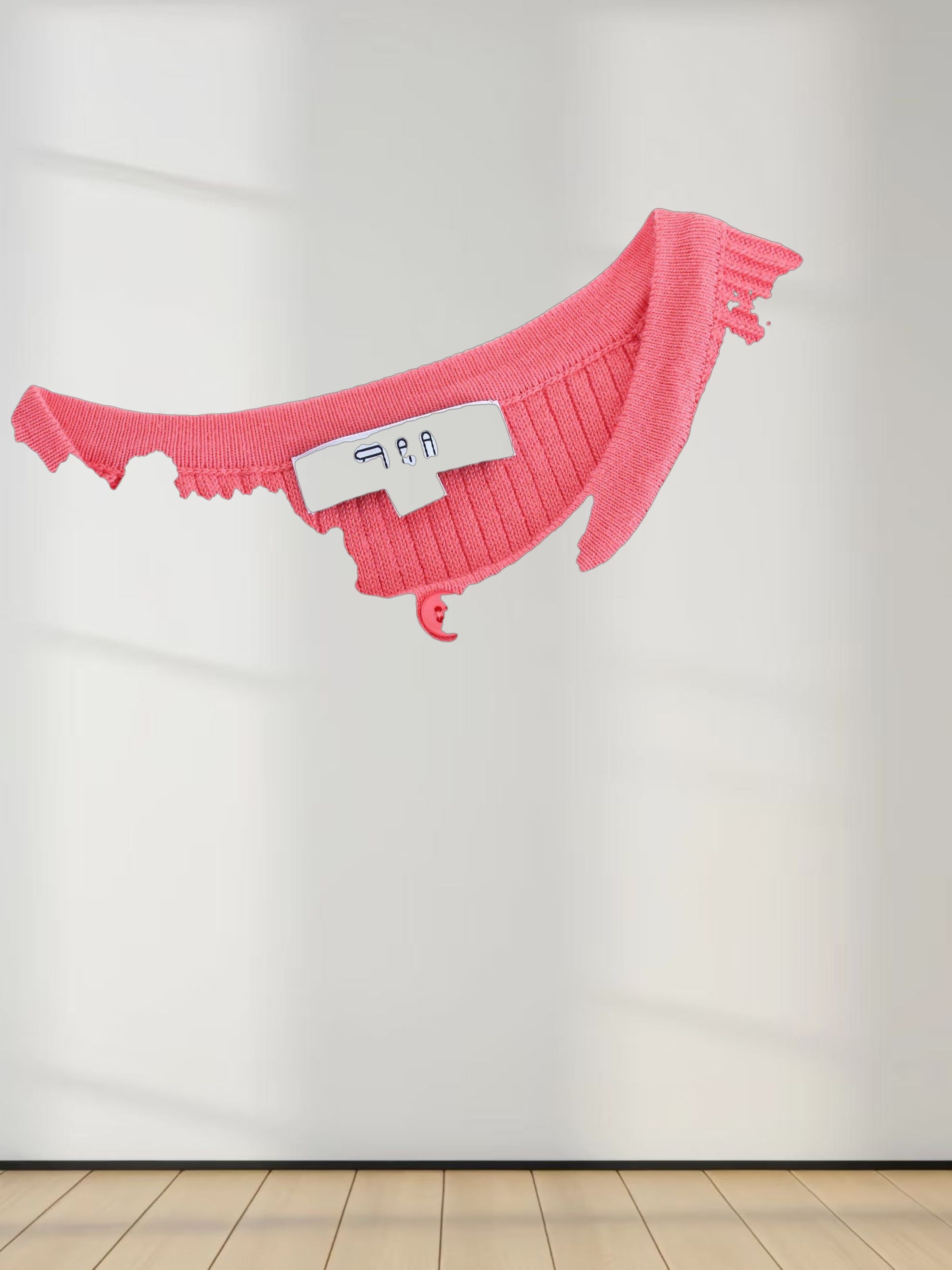 Ribbed Knit Cardigan-Coral