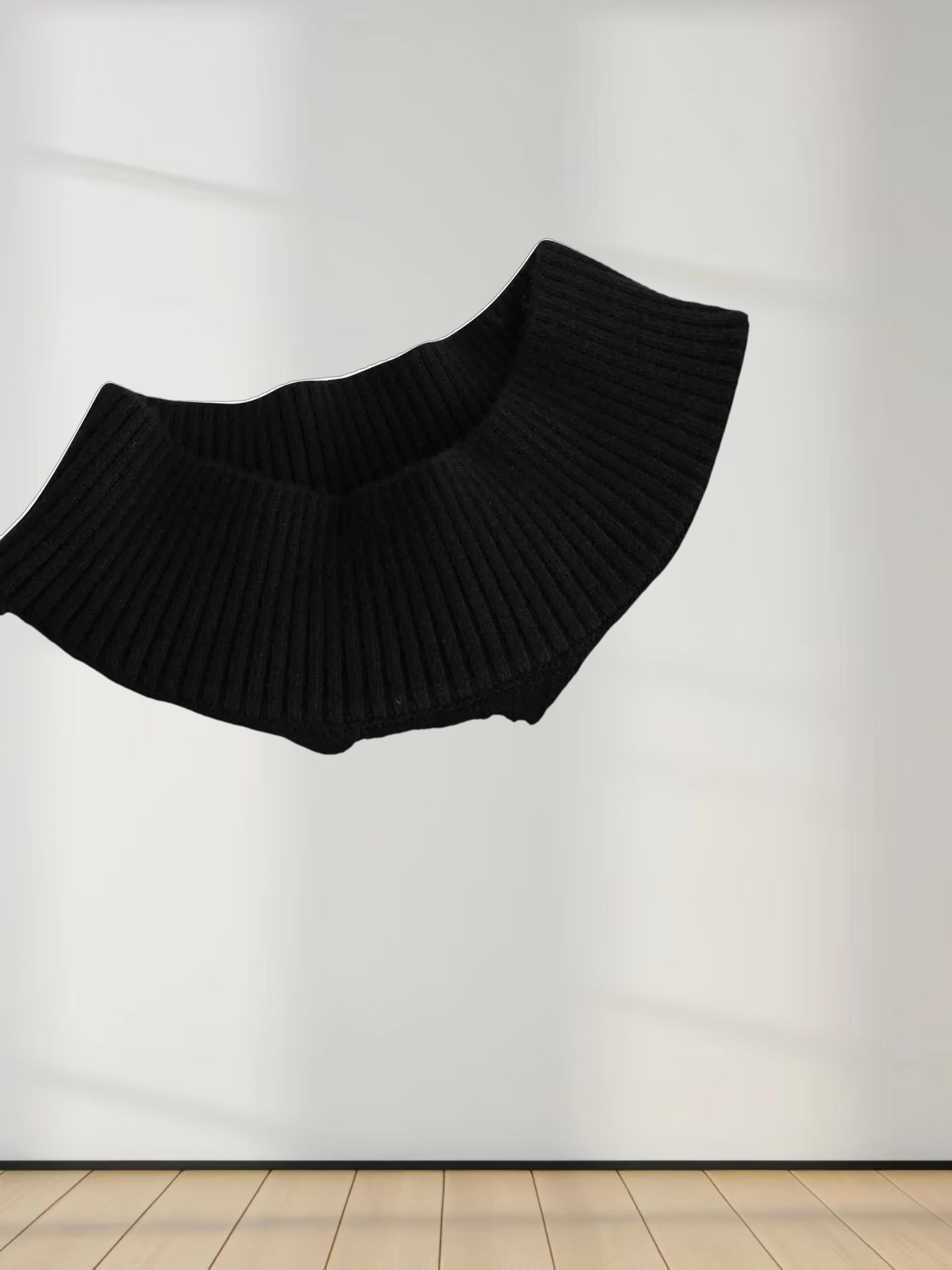 Oversized Diamond Detail Sweater-Black