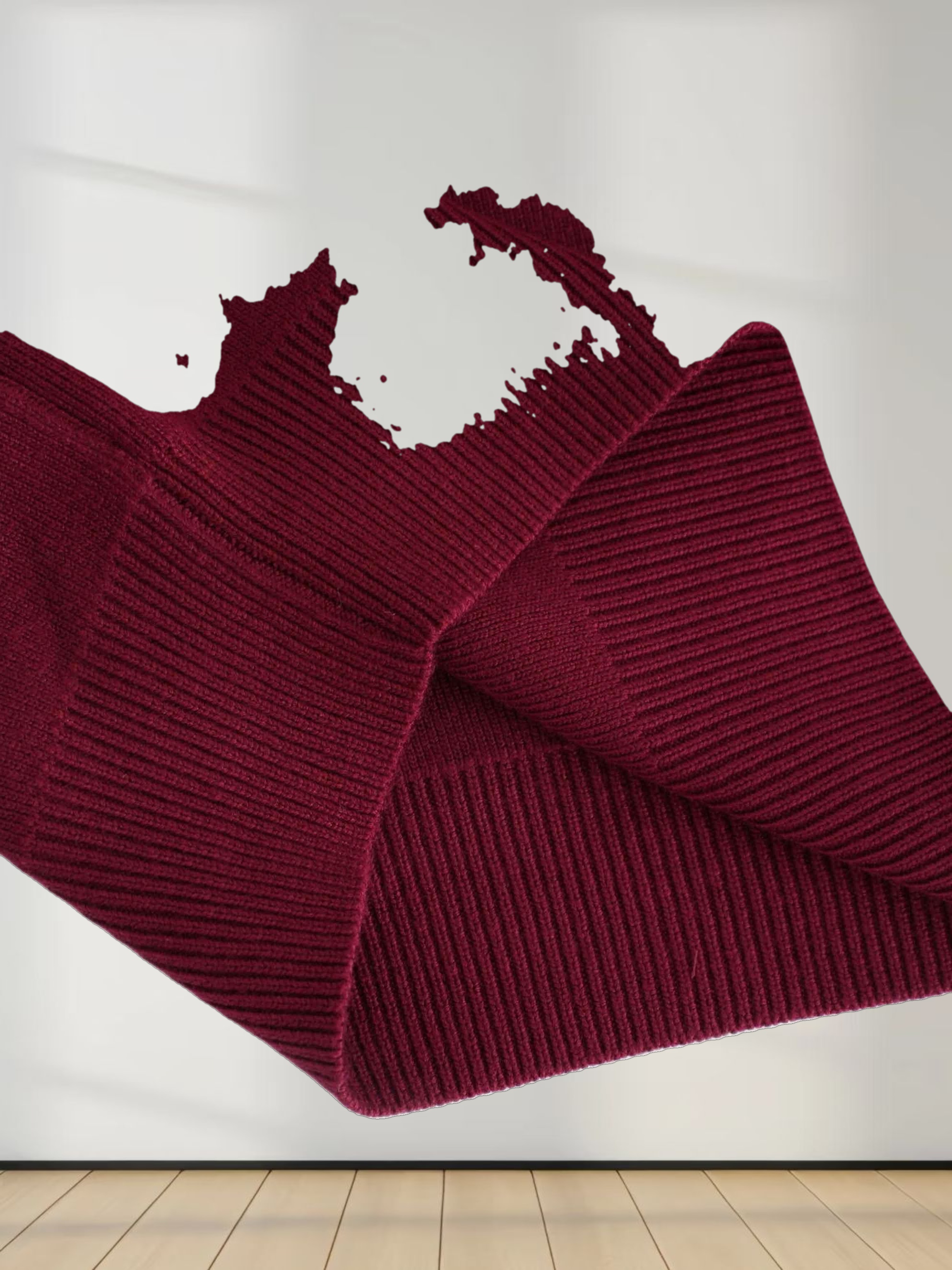 Oversized Soft Knit Sweater-Burgundy