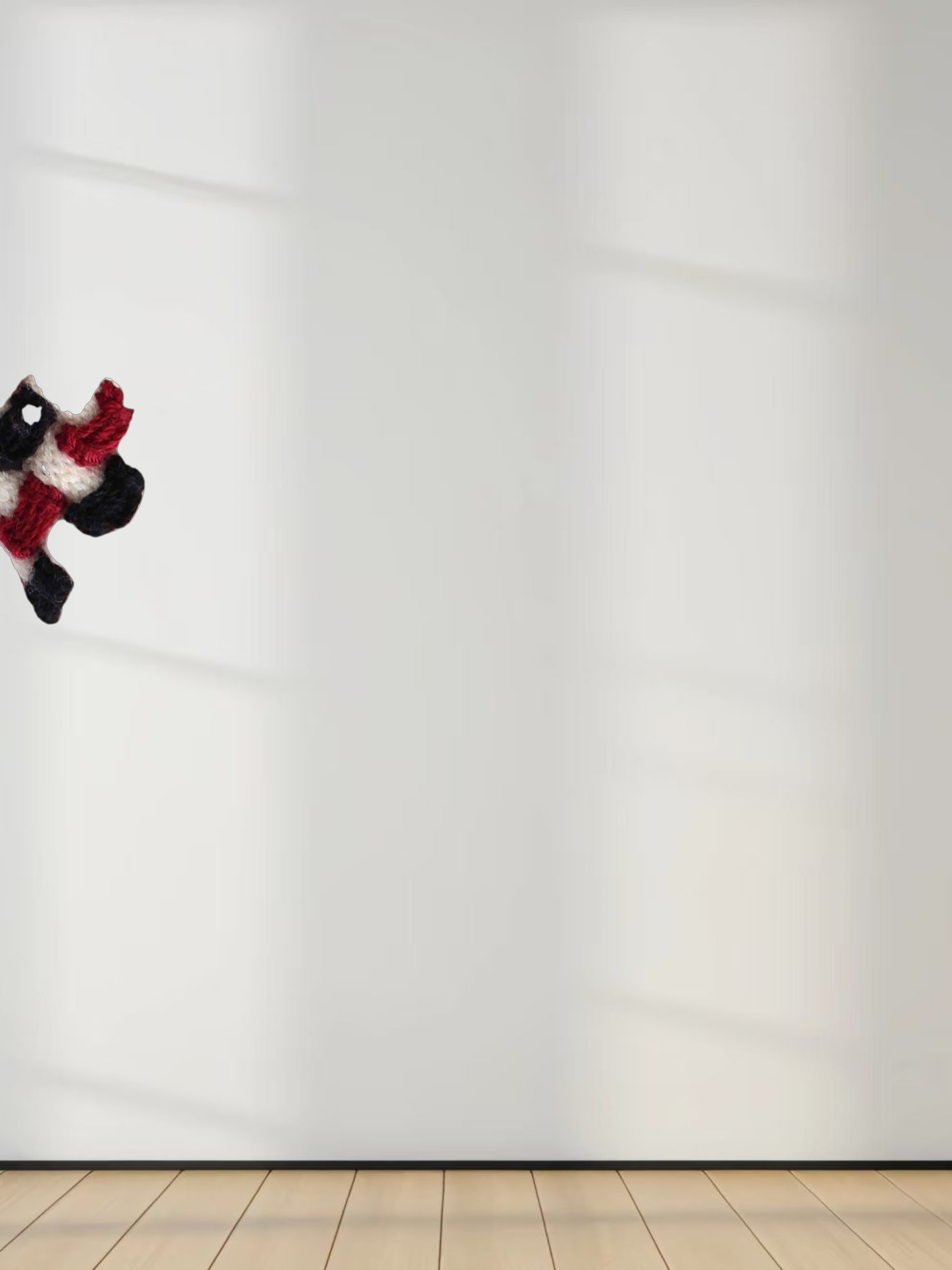 Basket Weave Sweater-Maroon/Black