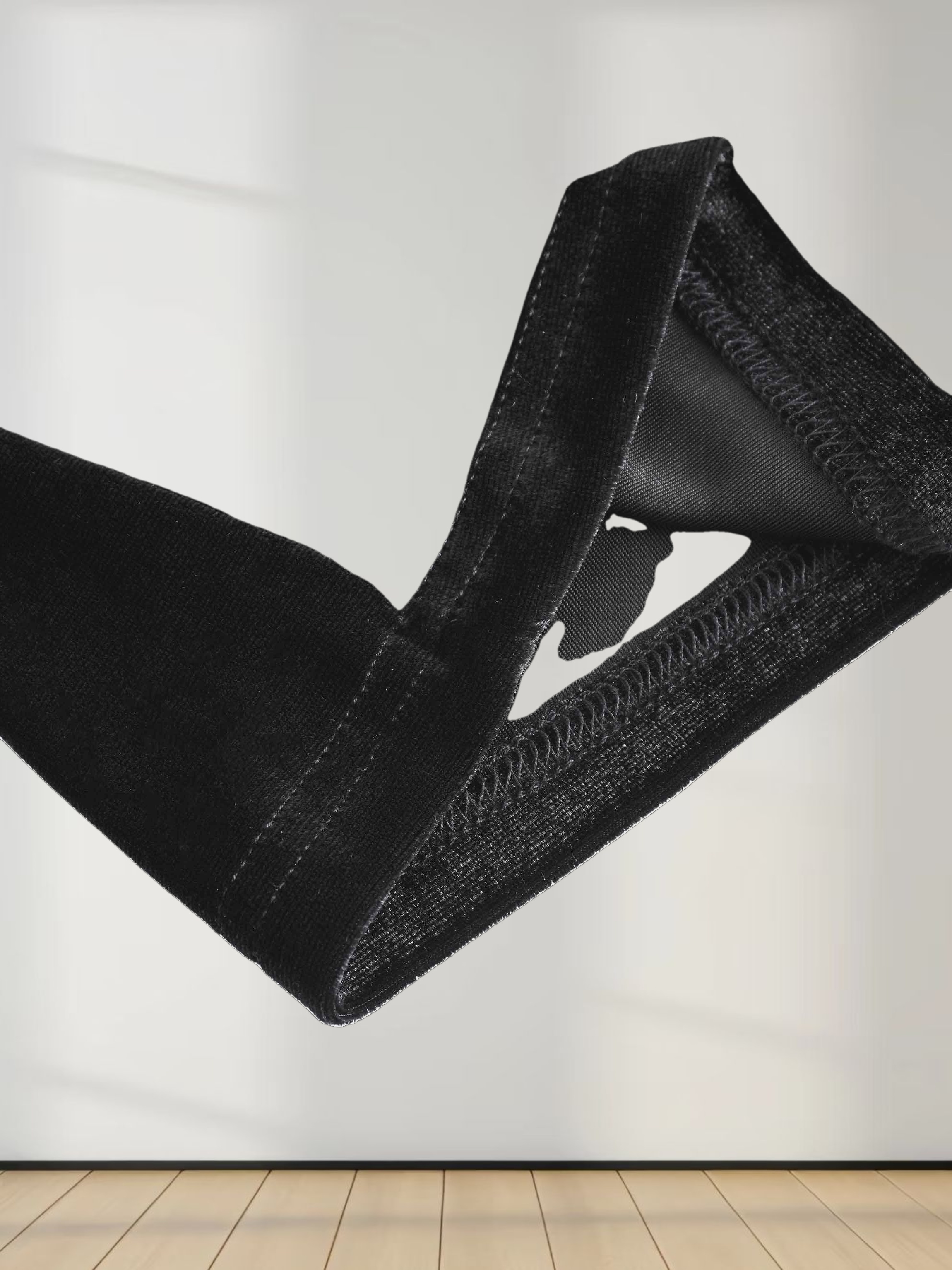 Velour Slip Dress - Black