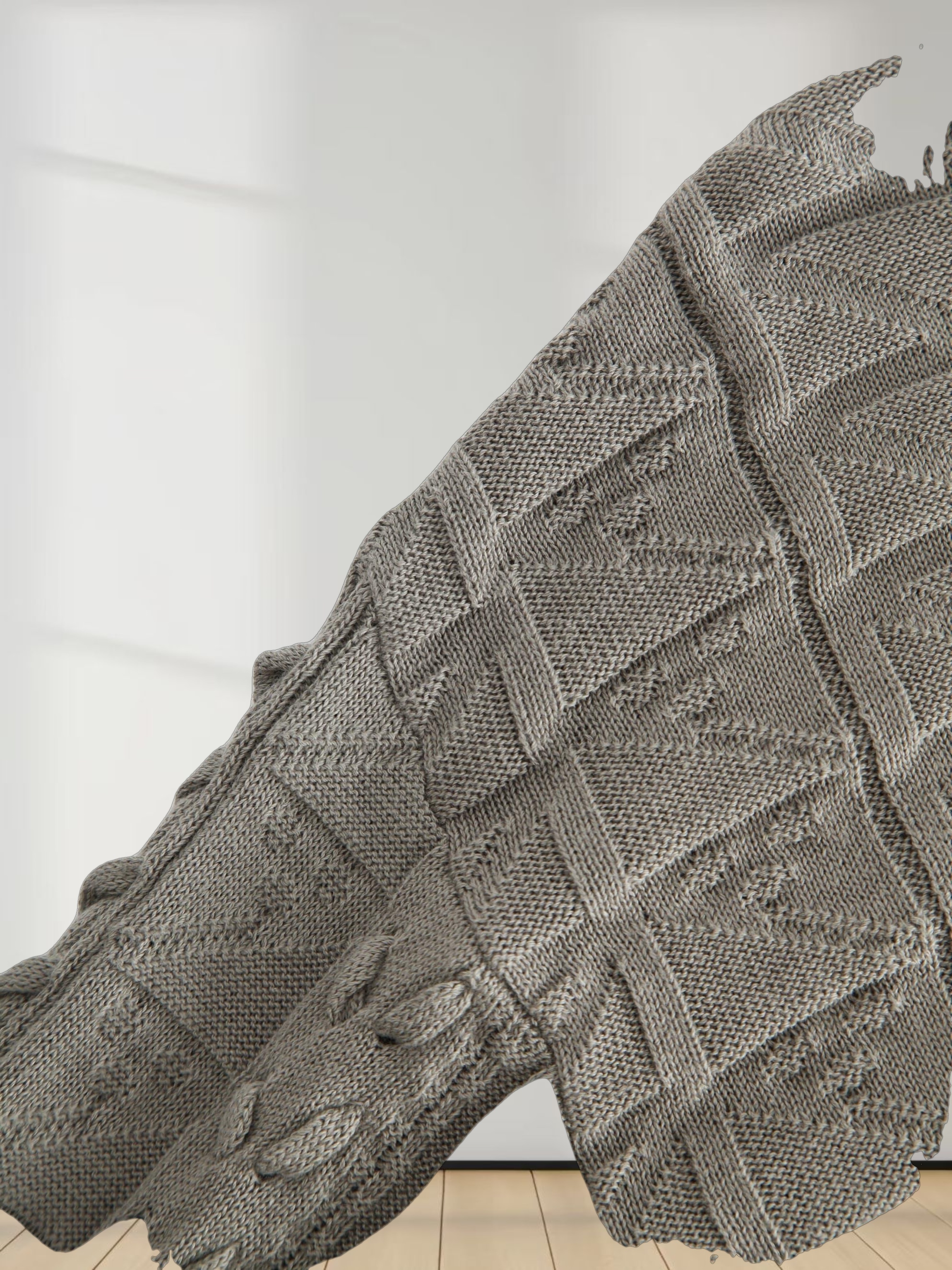 Cross Stitch Sweater-Clay