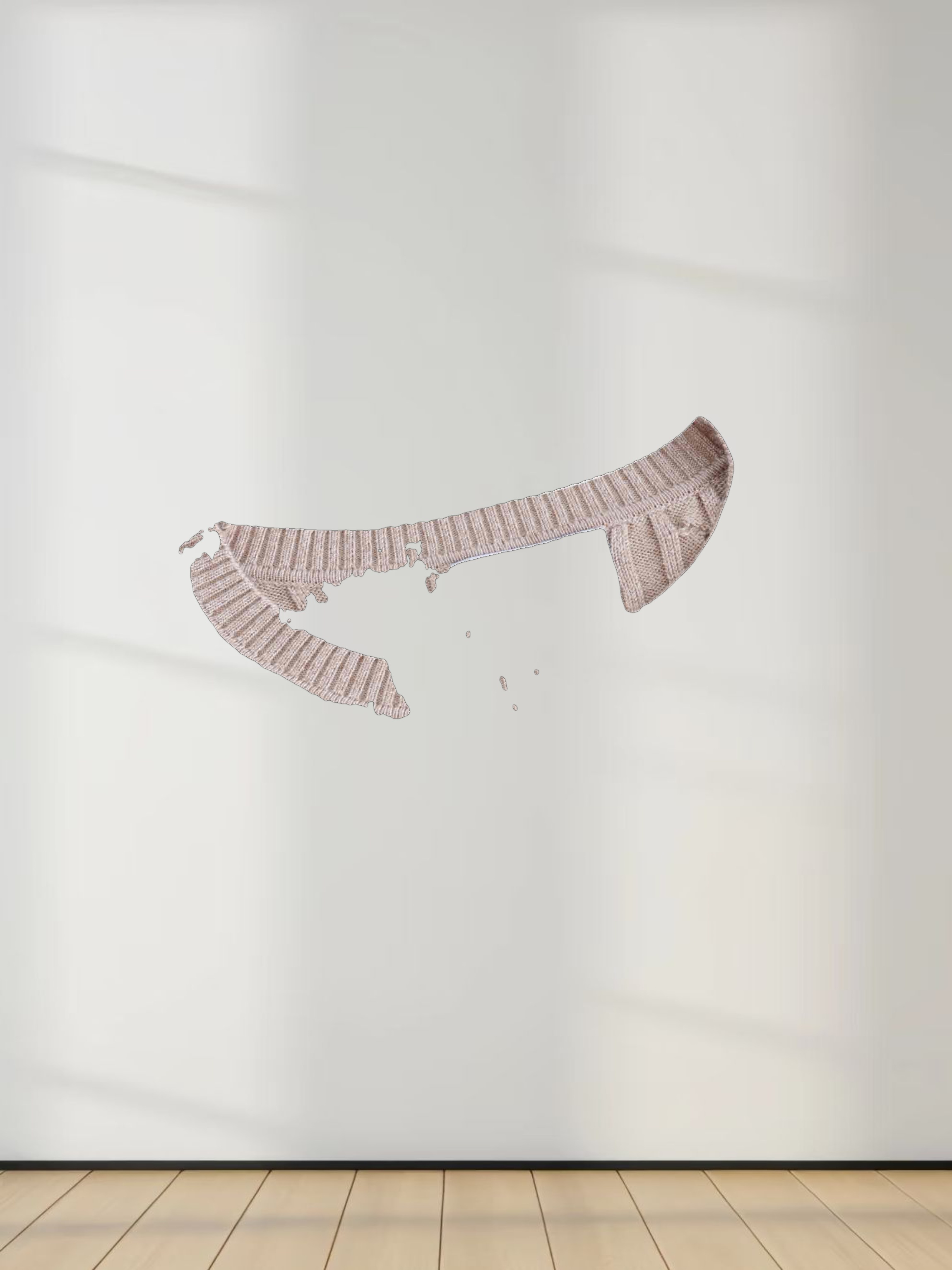 Knit Cable Sweater-Heathered Tan/Cream