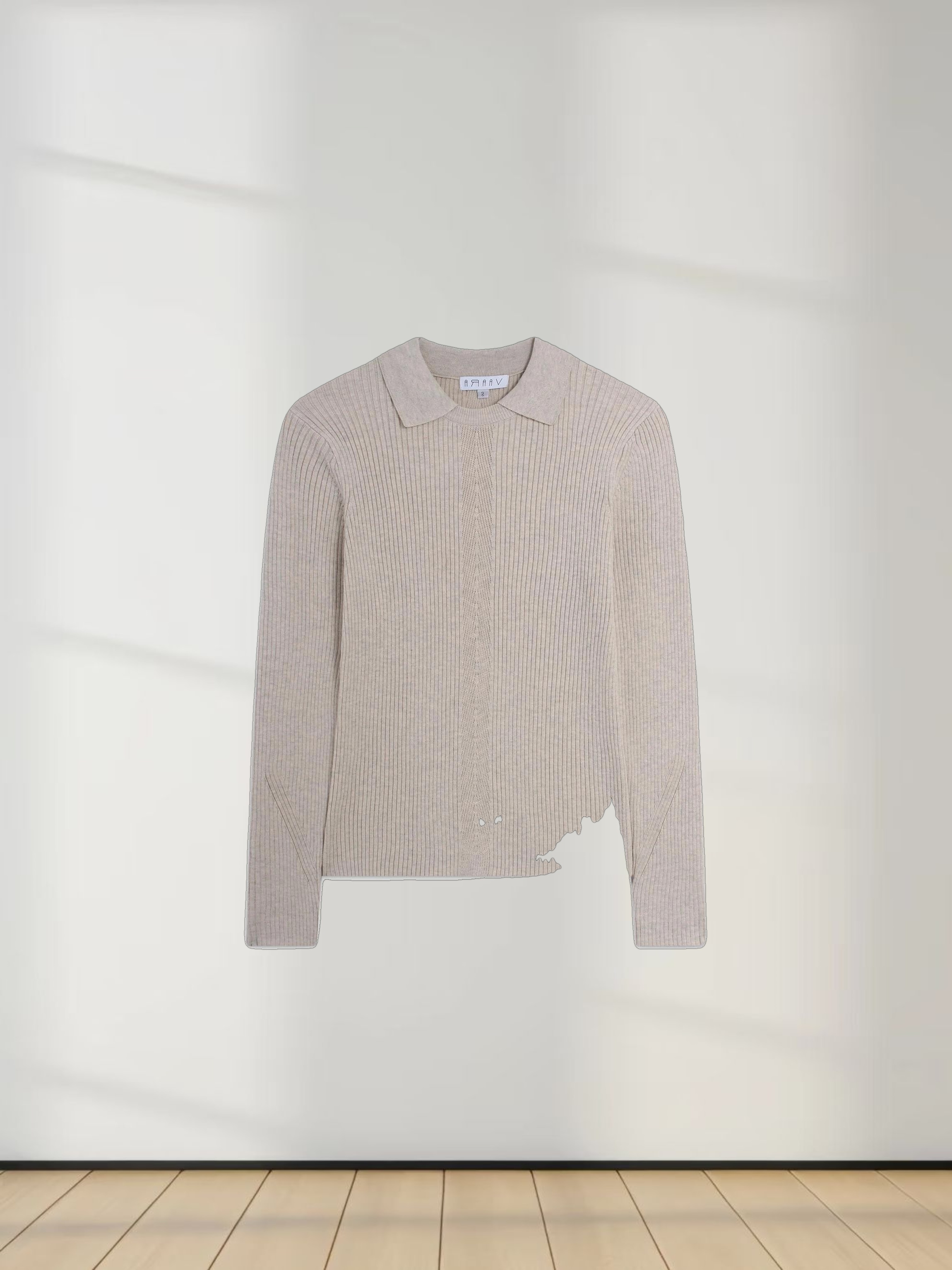 Center Design Sweater-Oatmeal