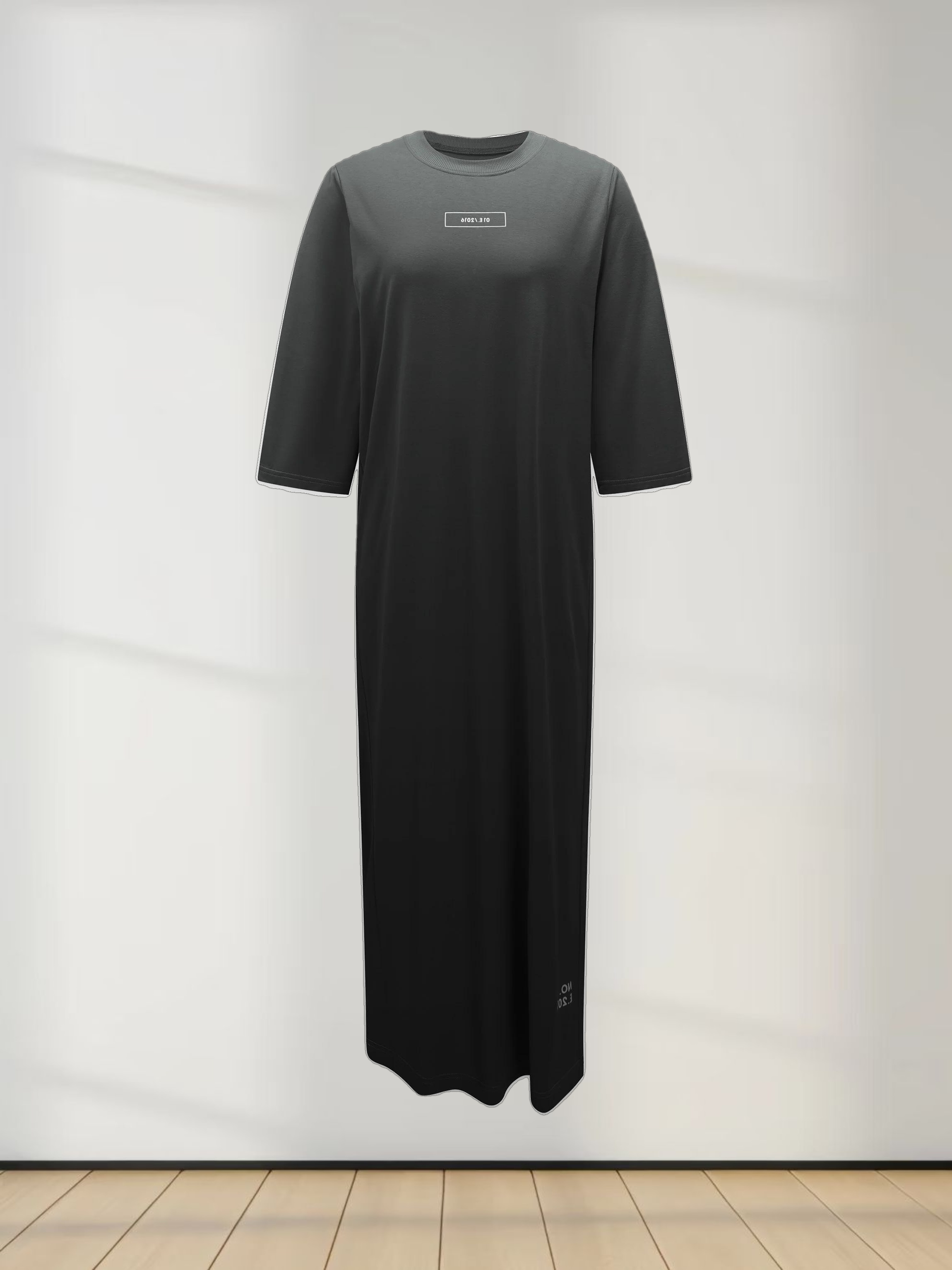 T-Shirt Maxi Dress-Black