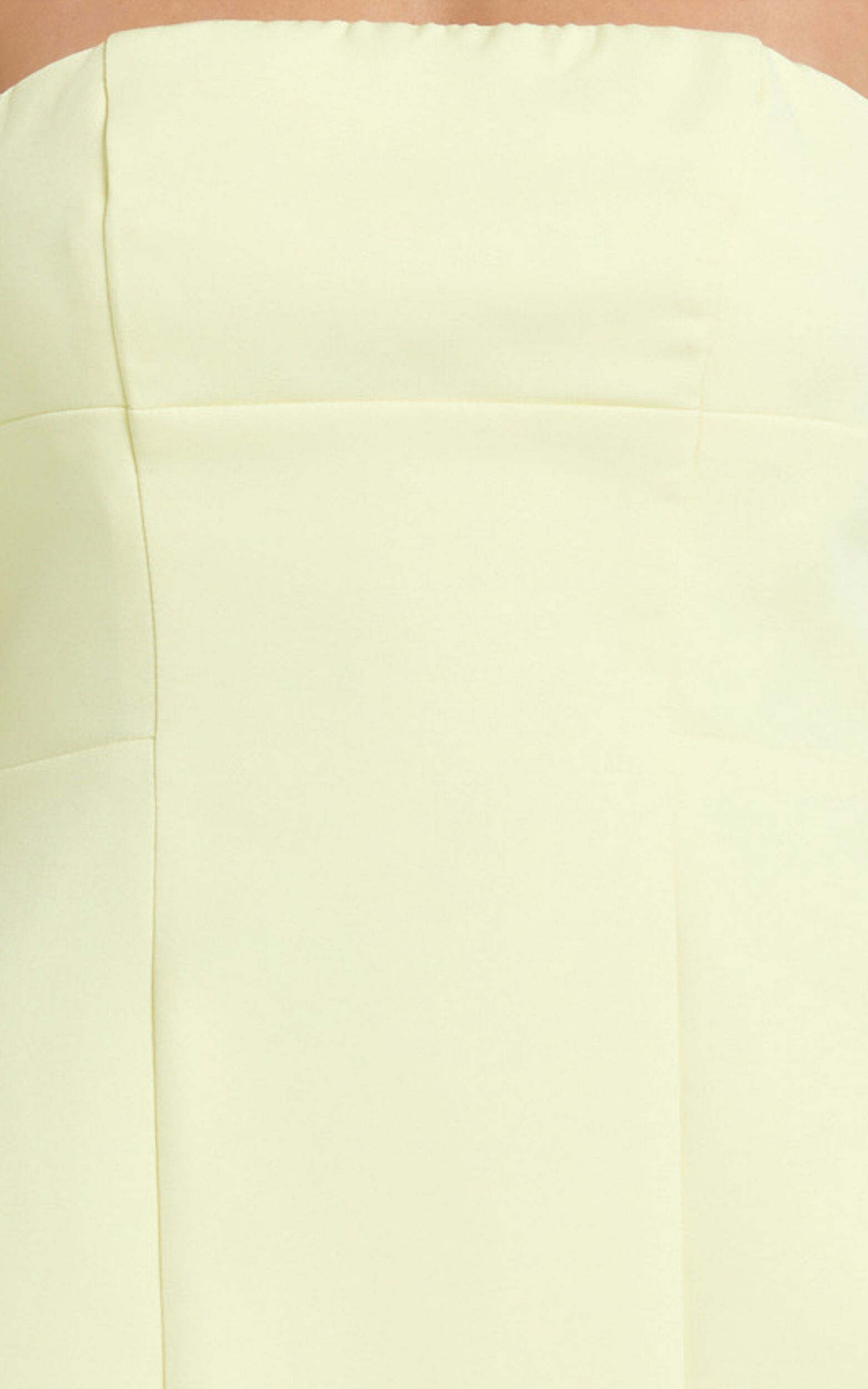 Catharine Mini Dress - Strapless A Line Dress in Lemon
