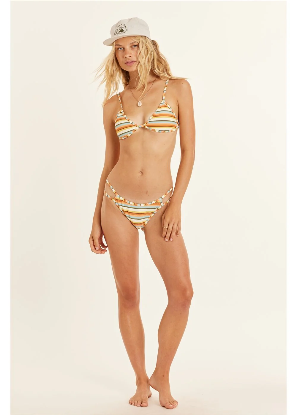 Ribbed Triangle Swim Top