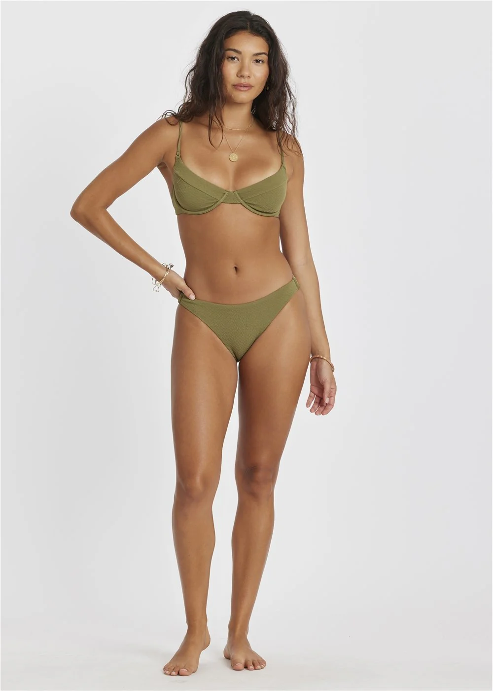 Underwire Wavy Swim Top