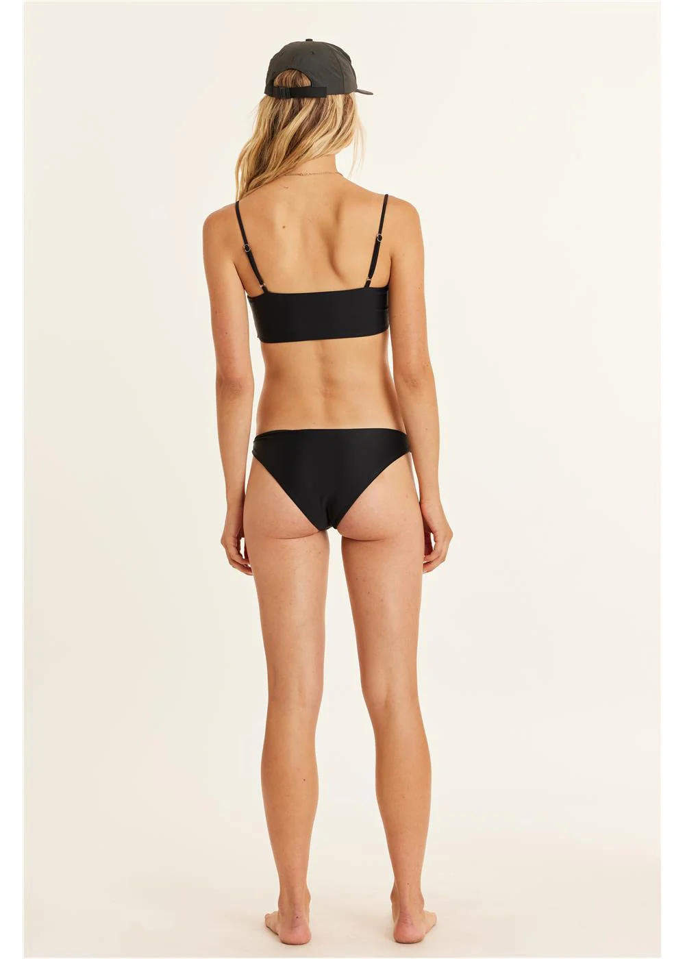 Solid High Hip Swim Bottom