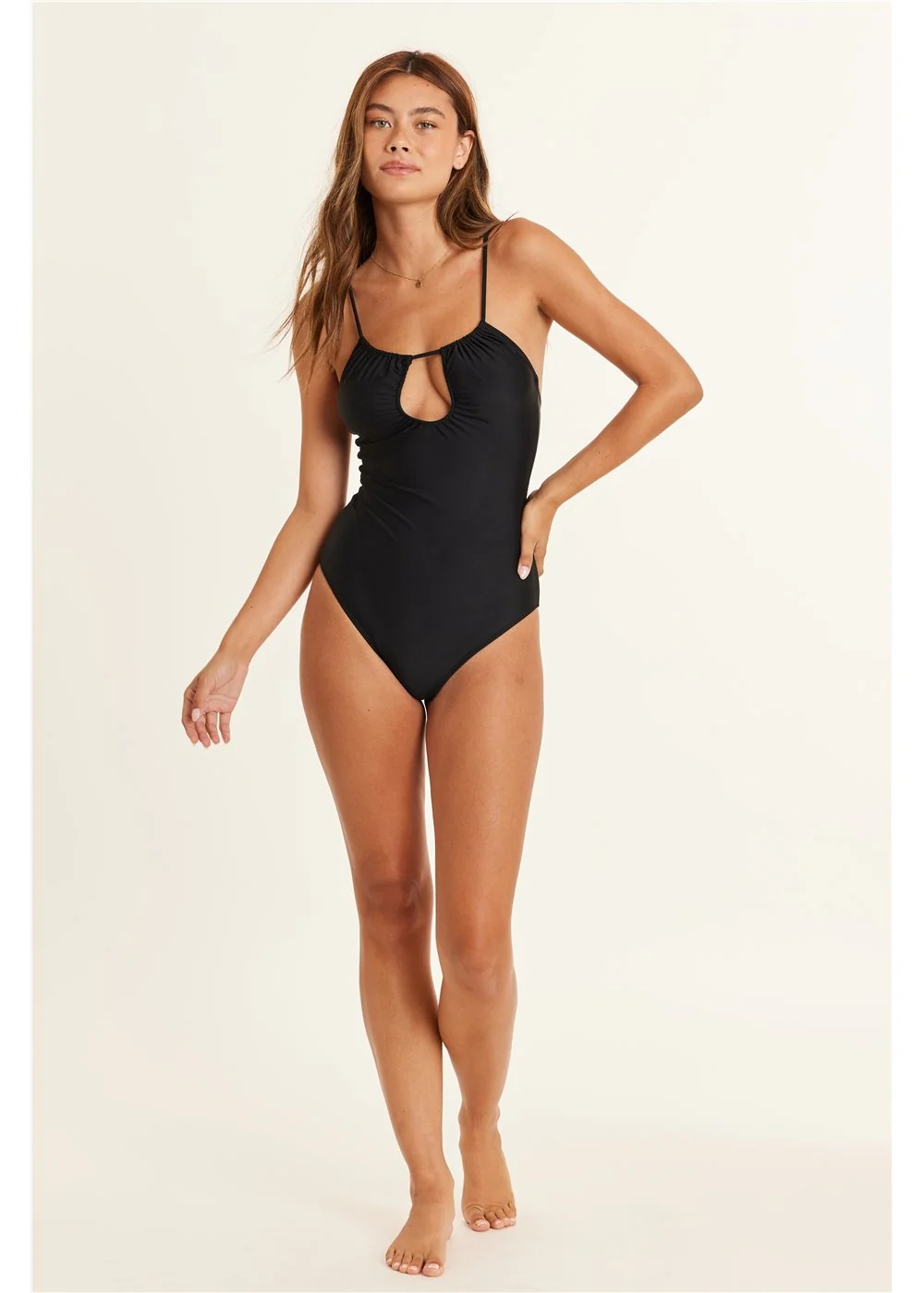 Solid One-Piece Swimsuit