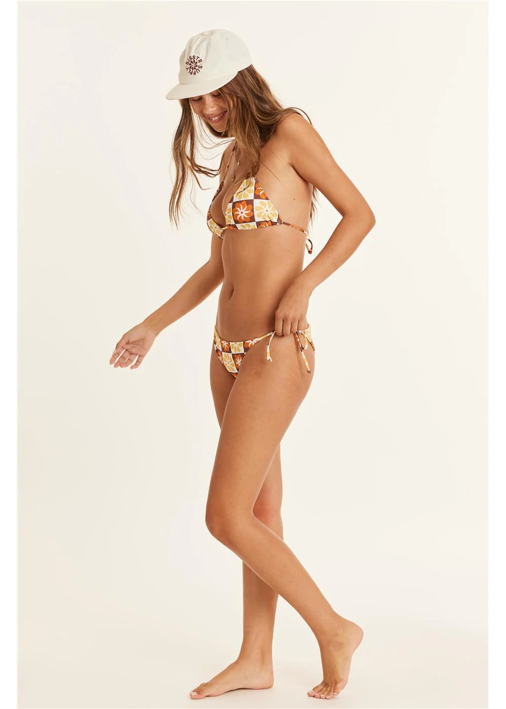 Colorful Tie Side Skimpy Swim Bottom