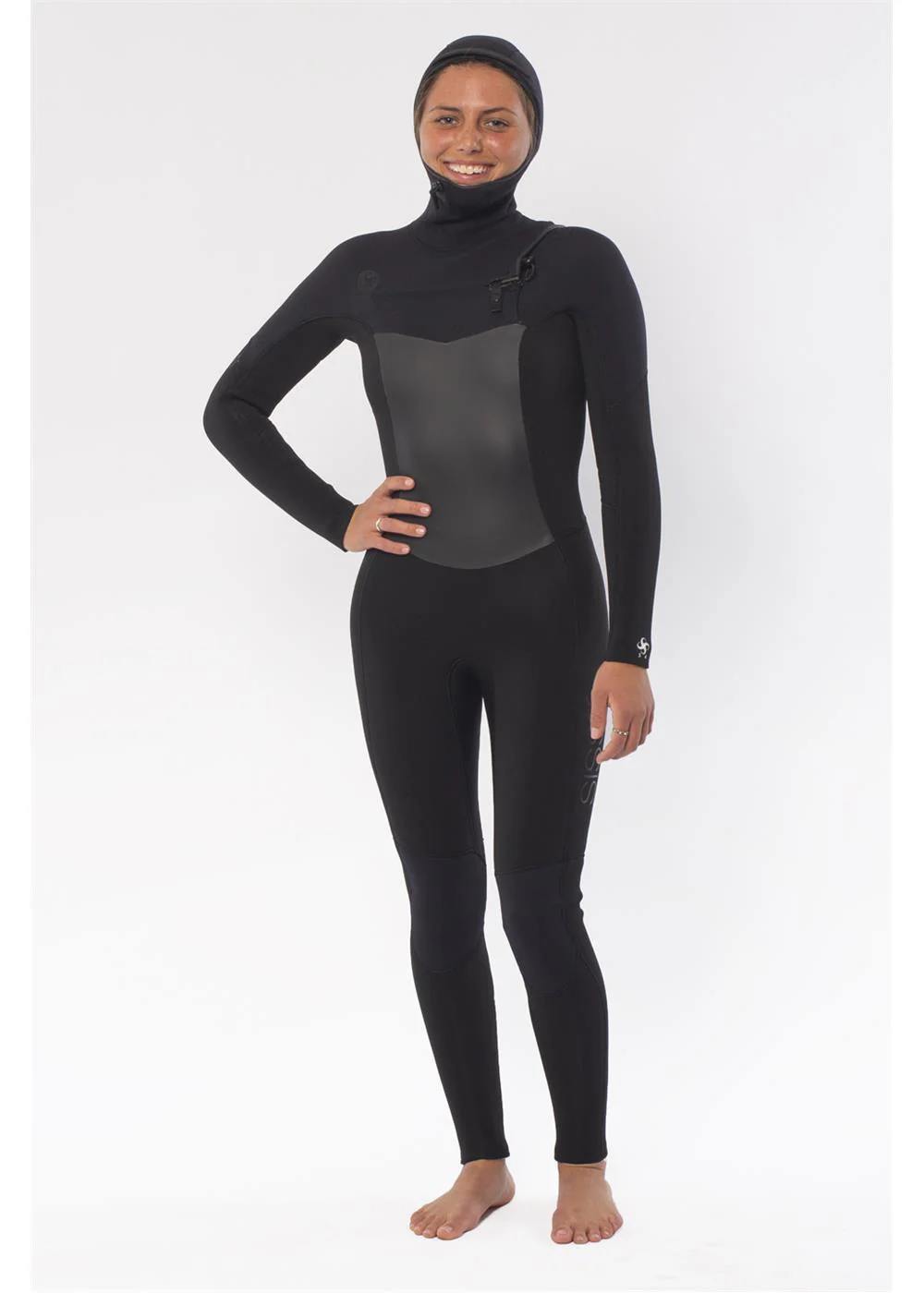 5/4 Hooded Chest Zip Full Wetsuit
