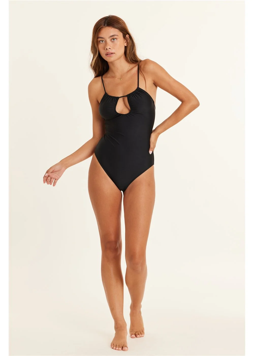 Solid One-Piece Swimsuit
