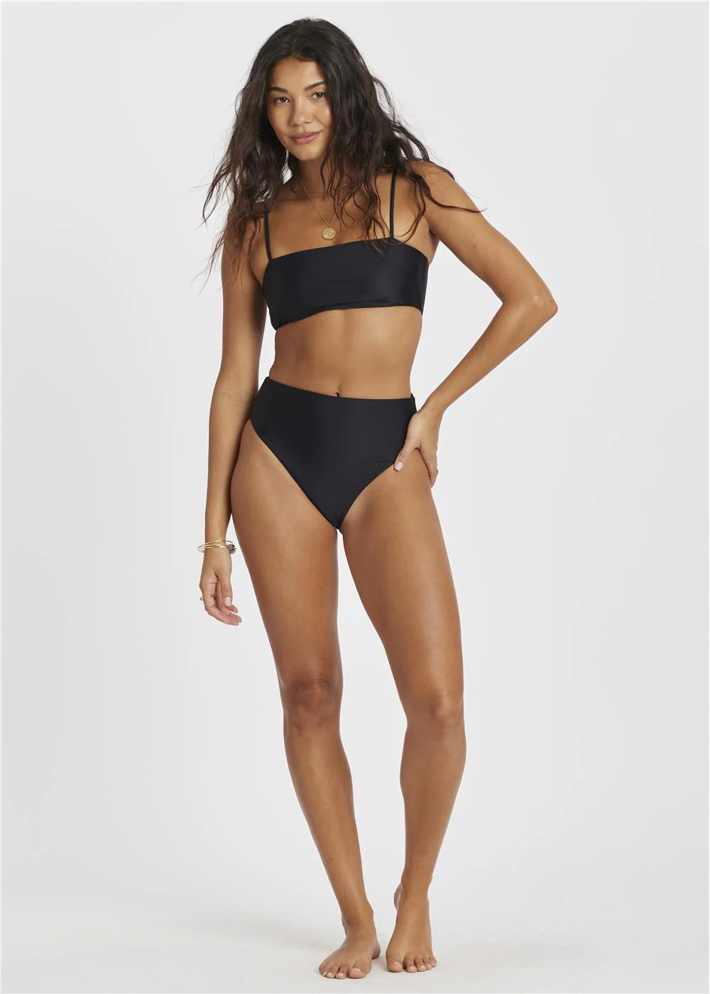 Solid Bandeau Swim Top