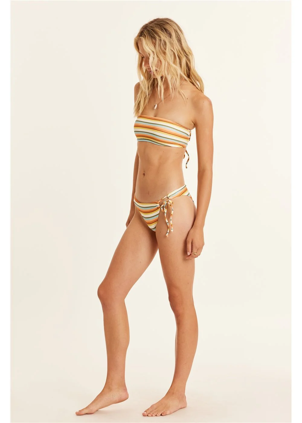 Ribbed Bandeau Swim Top