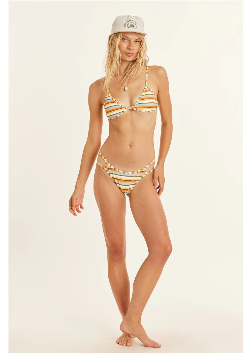 Ribbed Triangle Swim Top