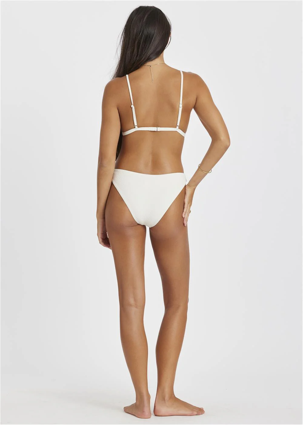 High Hip Swim Bottom with Wavy Design
