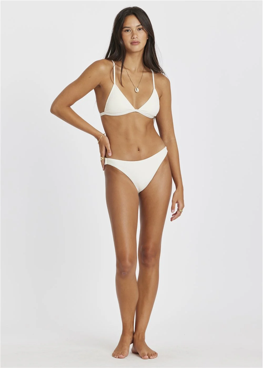 Wavy Triangle Swim Top