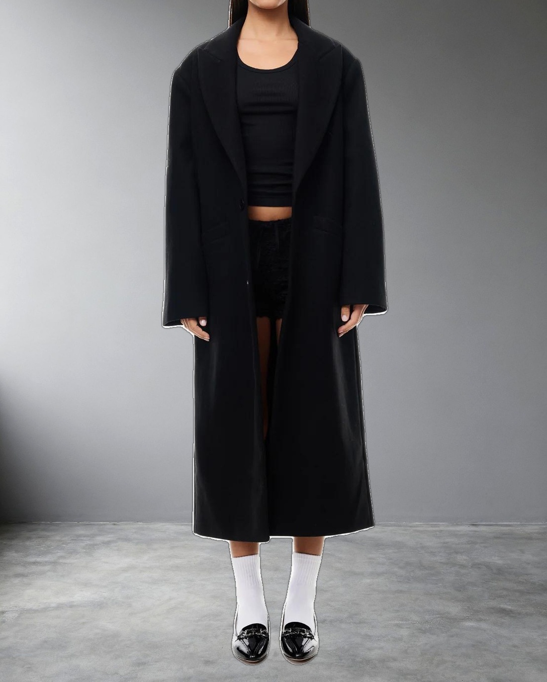 OLSEN COAT - ONYX