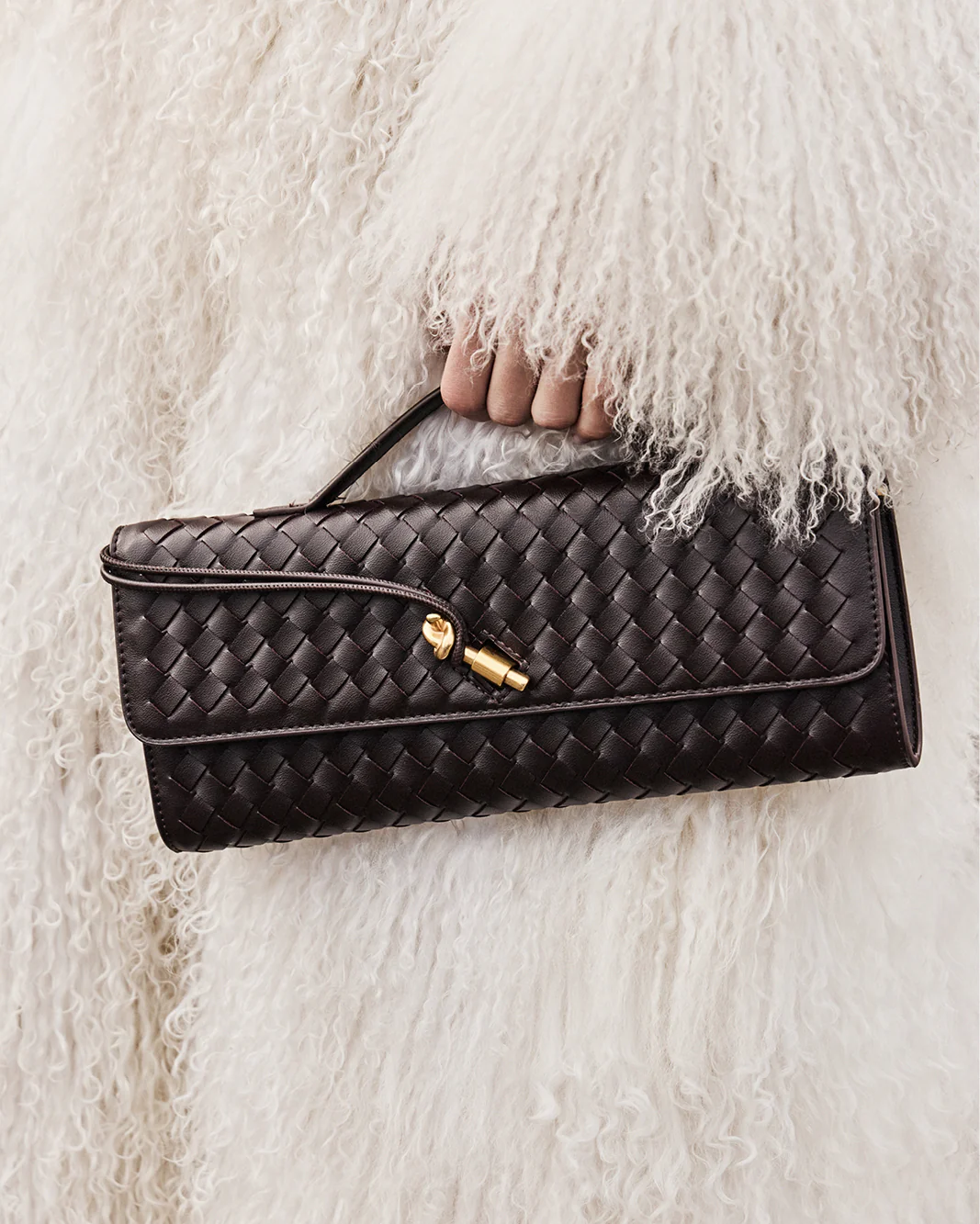 ALICE CLUTCH BAG - DARK CACAO