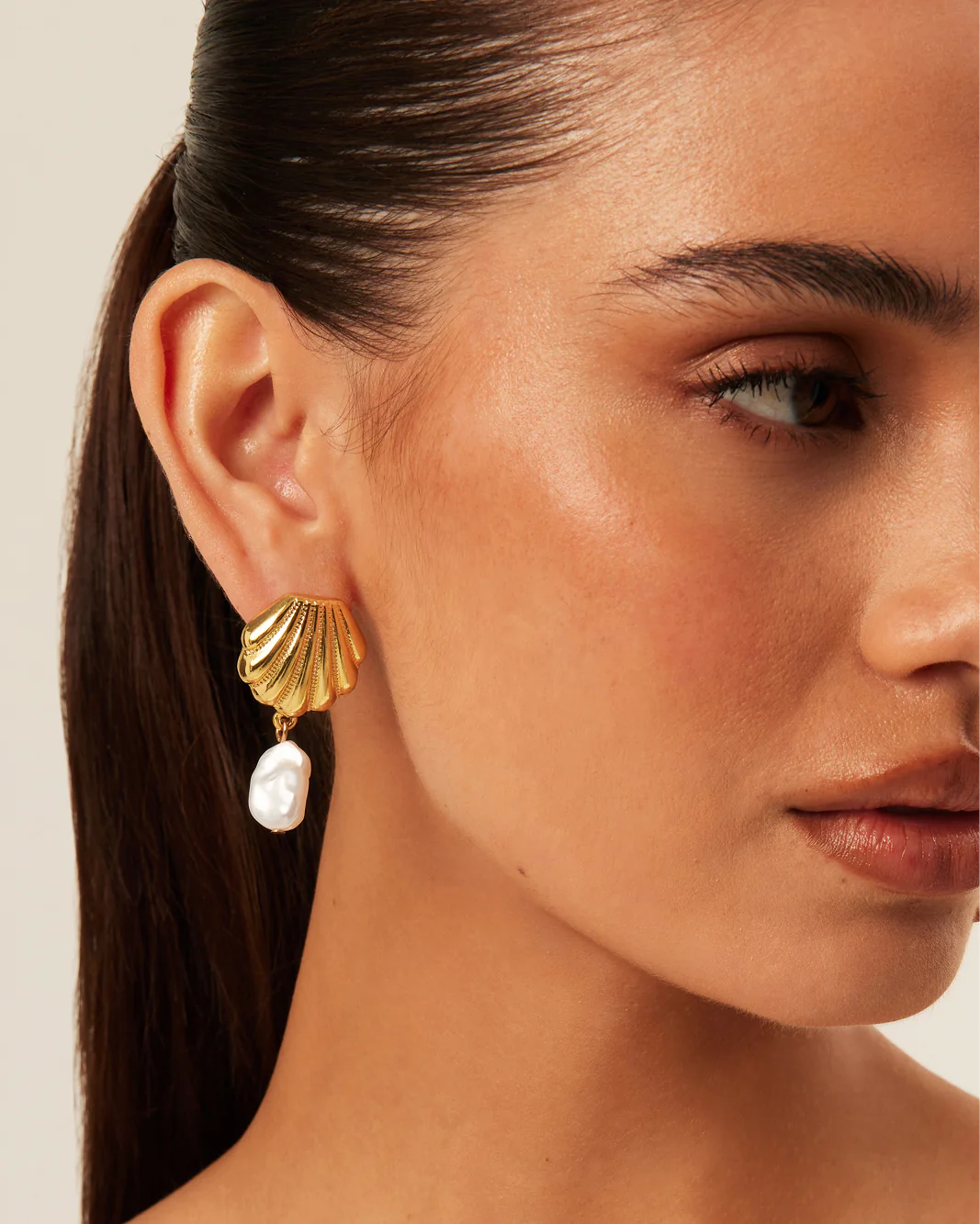 OCEAN EARRINGS 2 PACK - GOLD-PEARL