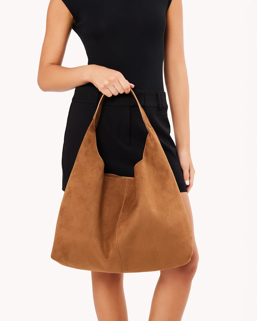 REMI SHOULDER BAG - HAZEL SUEDE