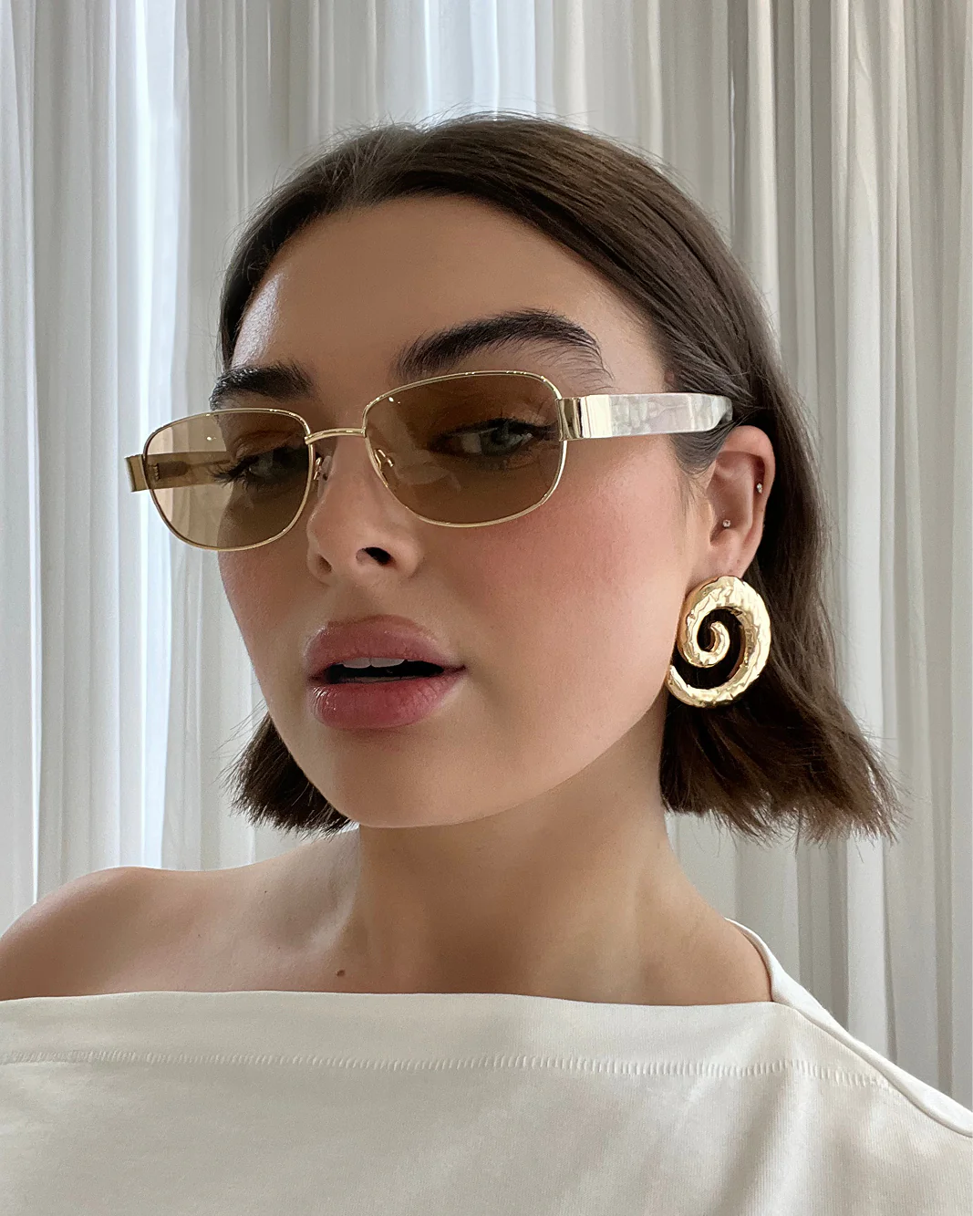 THE ADDISON - GOLD-PEARL TORT-BEIGE