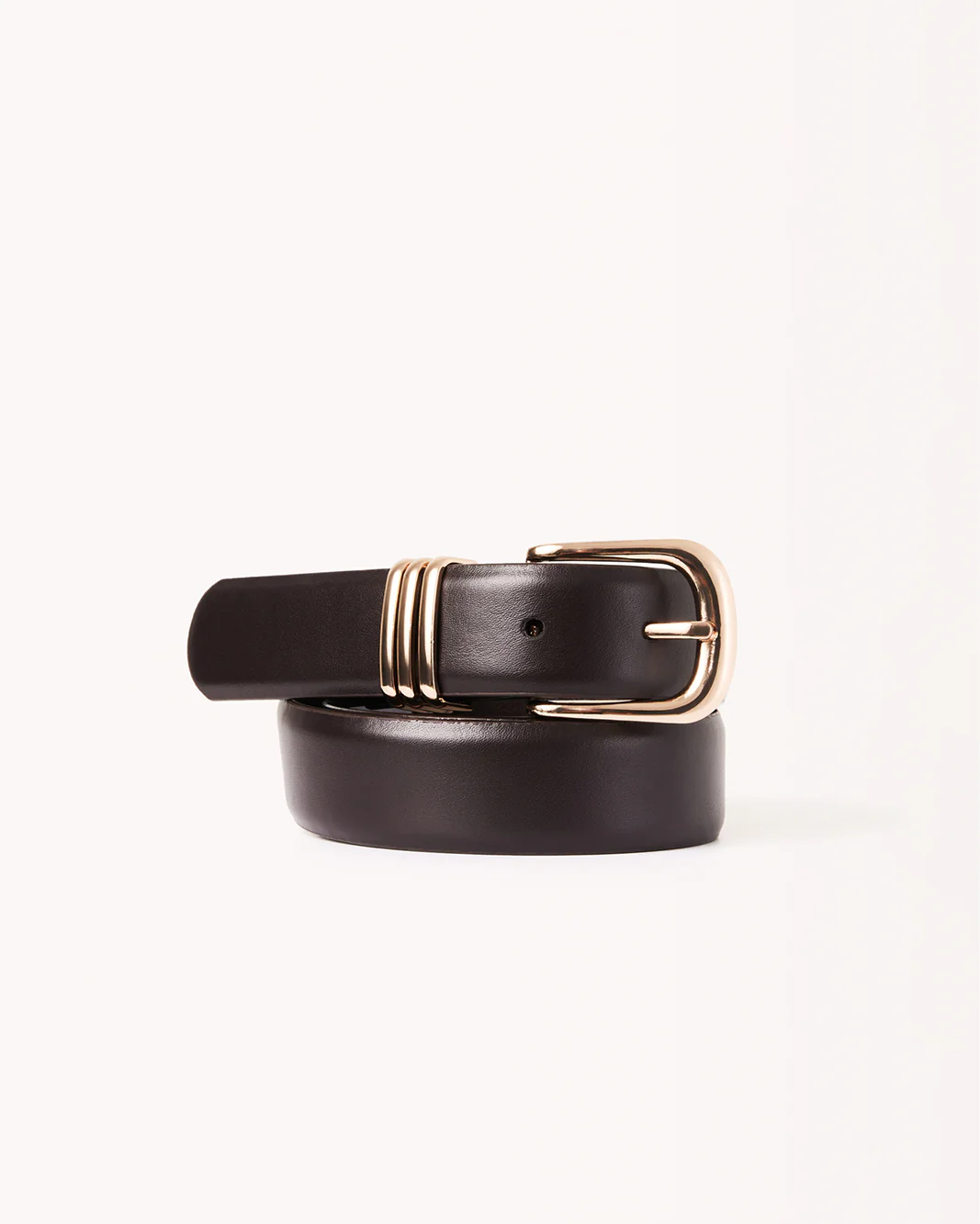 CASSIDY BELT - DARK CACAO-GOLD