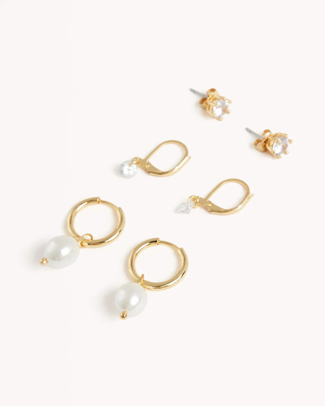 MAEVE 3 PACK EARRINGS - GOLD PLATED 18K