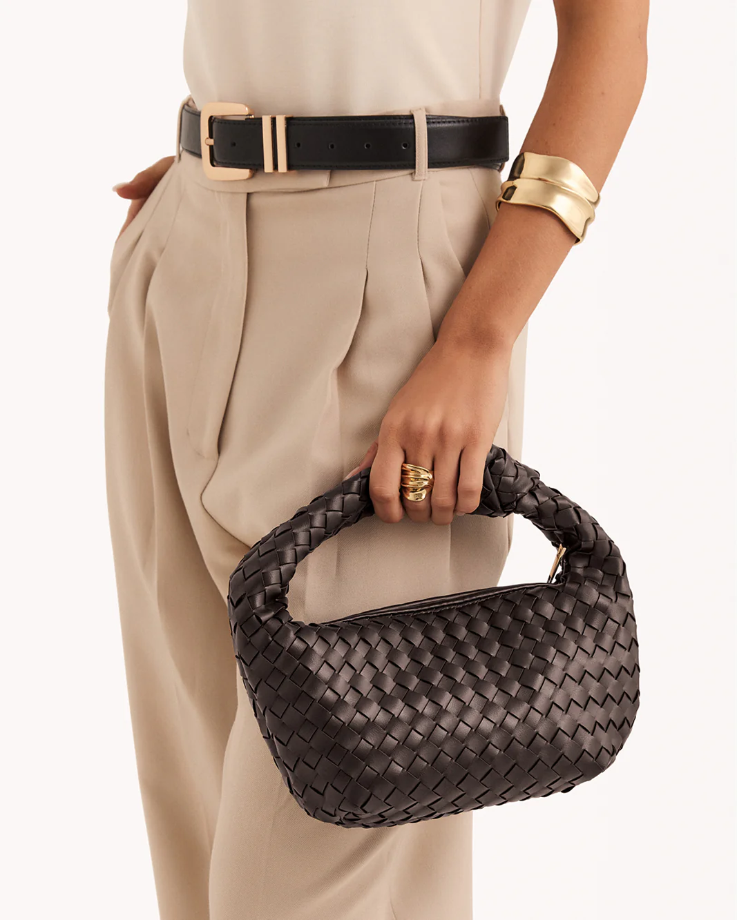 KERI HANDLE BAG - CHOCOLATE