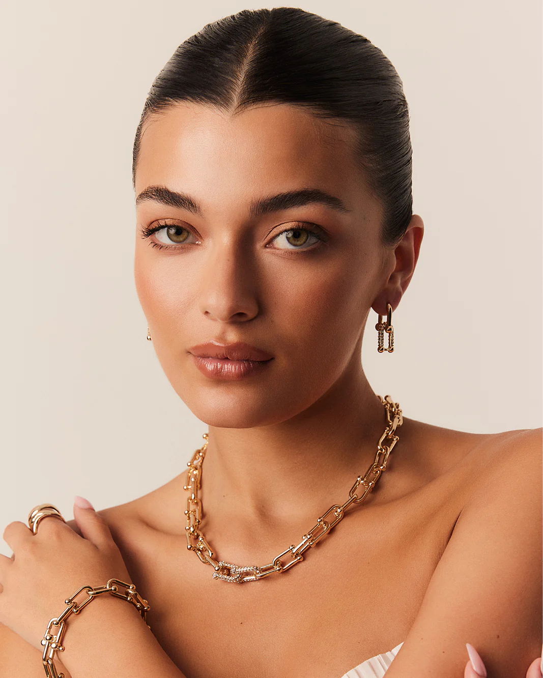 LYANA NECKLACE - GOLD-DIAMANTE