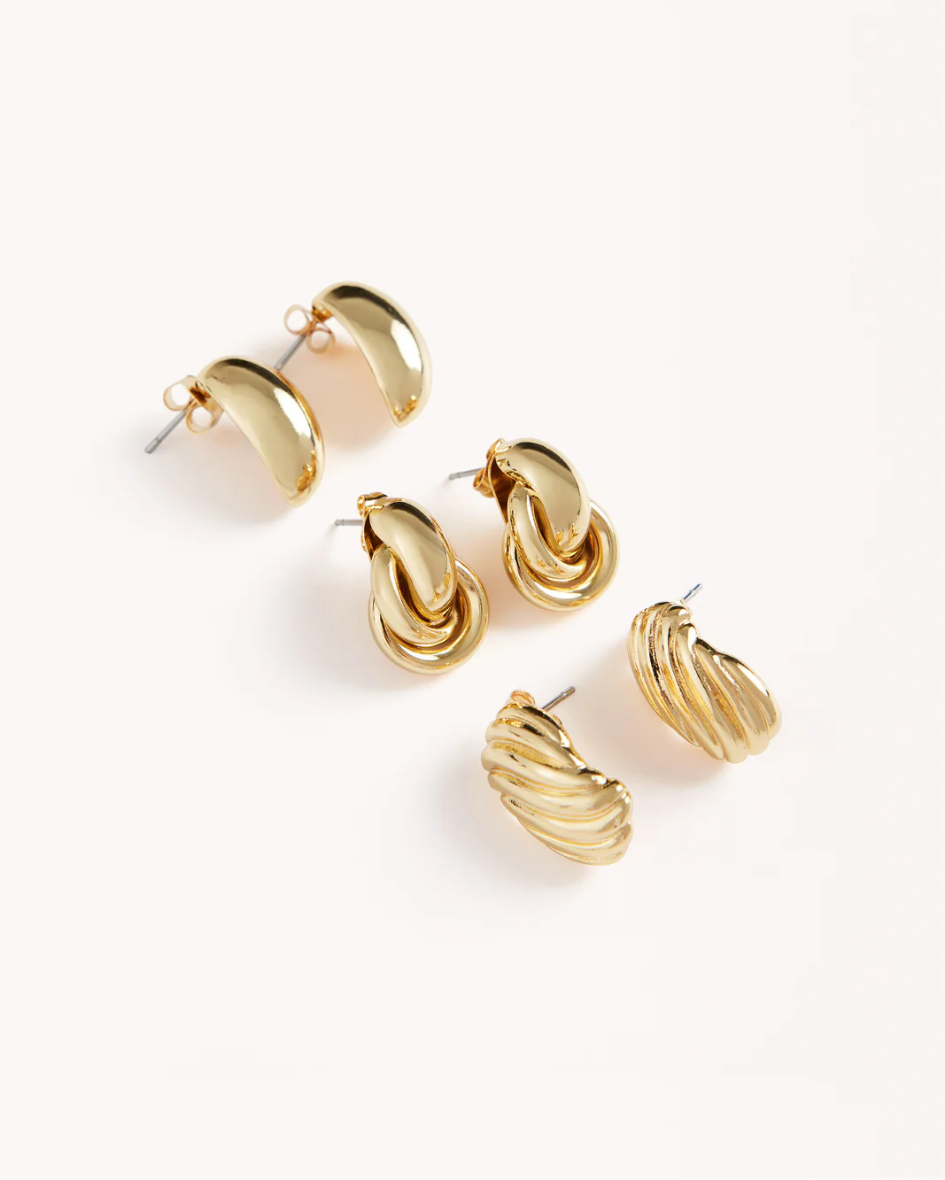 BRIELLE EARRINGS 3 PACK - GOLD PLATED 18K