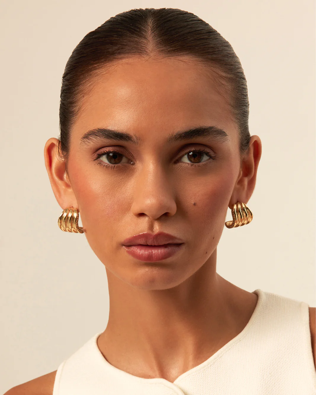 RAYE EARRINGS - GOLD-DIAMANTE