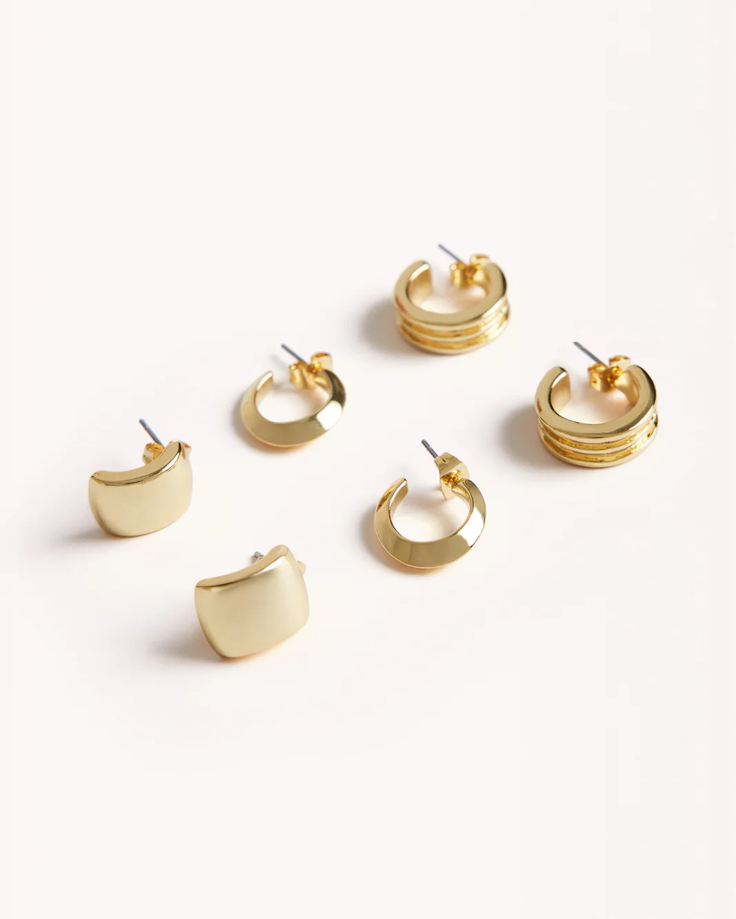 BELLE 3 PACK EARRINGS - GOLD PLATED 18K