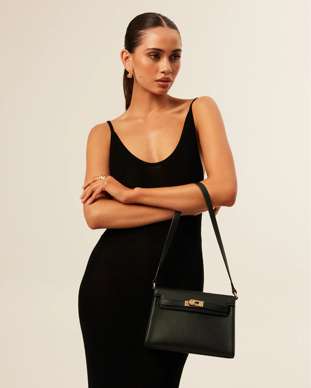 HEIDI SHOULDER BAG - BLACK