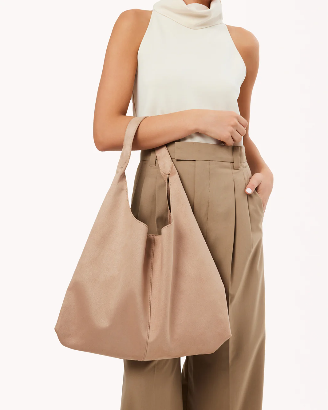 REMI SHOULDER BAG - WHEAT SUEDE