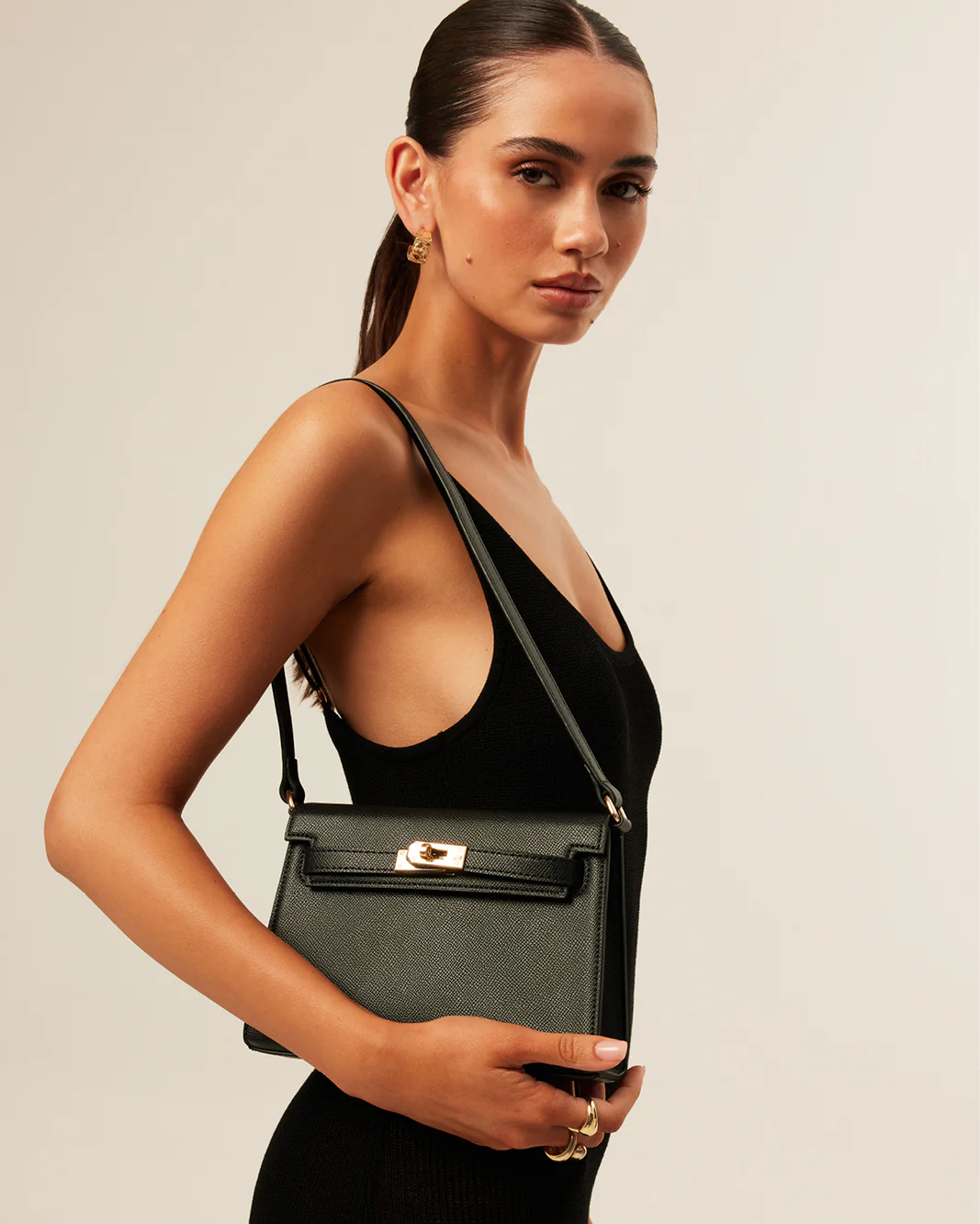 HEIDI SHOULDER BAG - BLACK