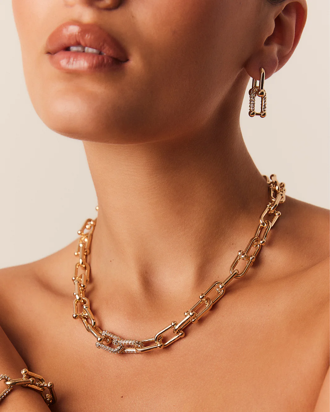 LYANA NECKLACE - GOLD-DIAMANTE