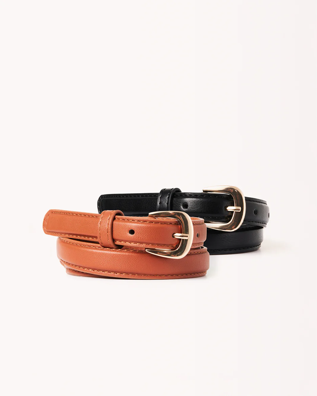 ELISE BELT 2 PACK - BLACK-TAN-GOLD