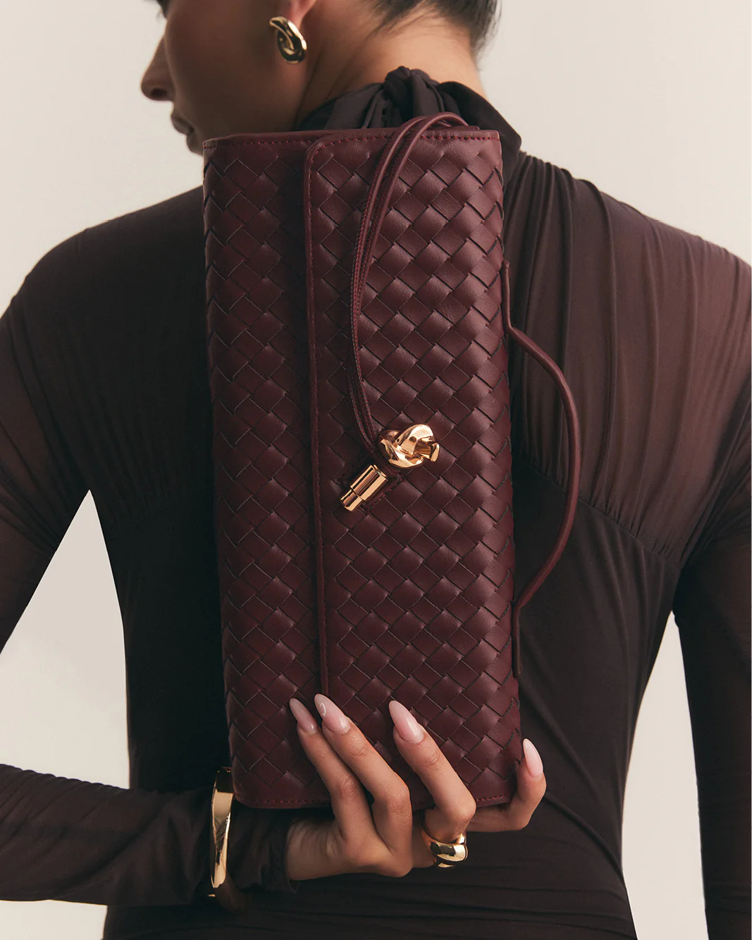 ALICE CLUTCH BAG - WINE