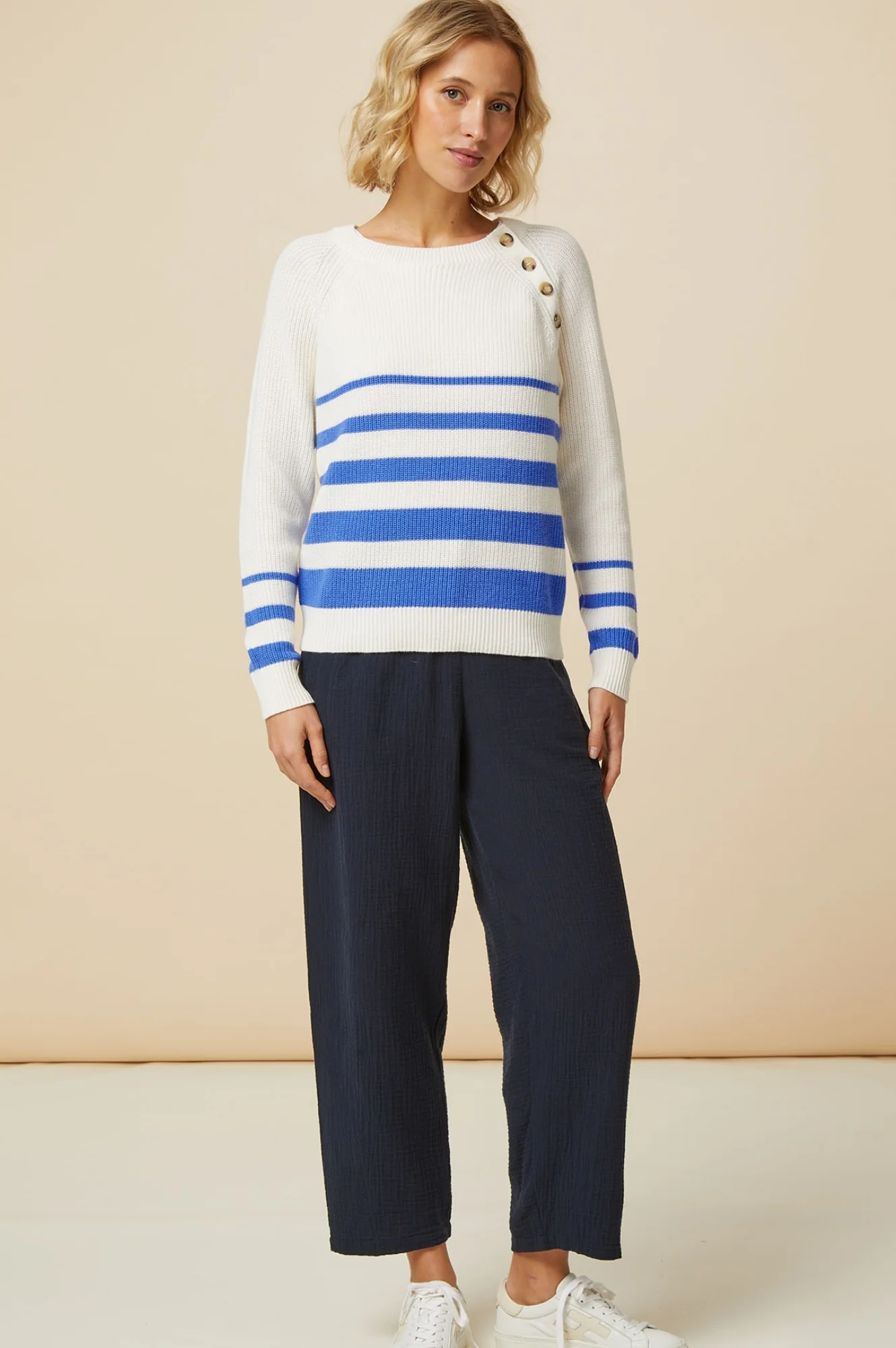 Rhia Jumper | Stripe Ivory/Blue