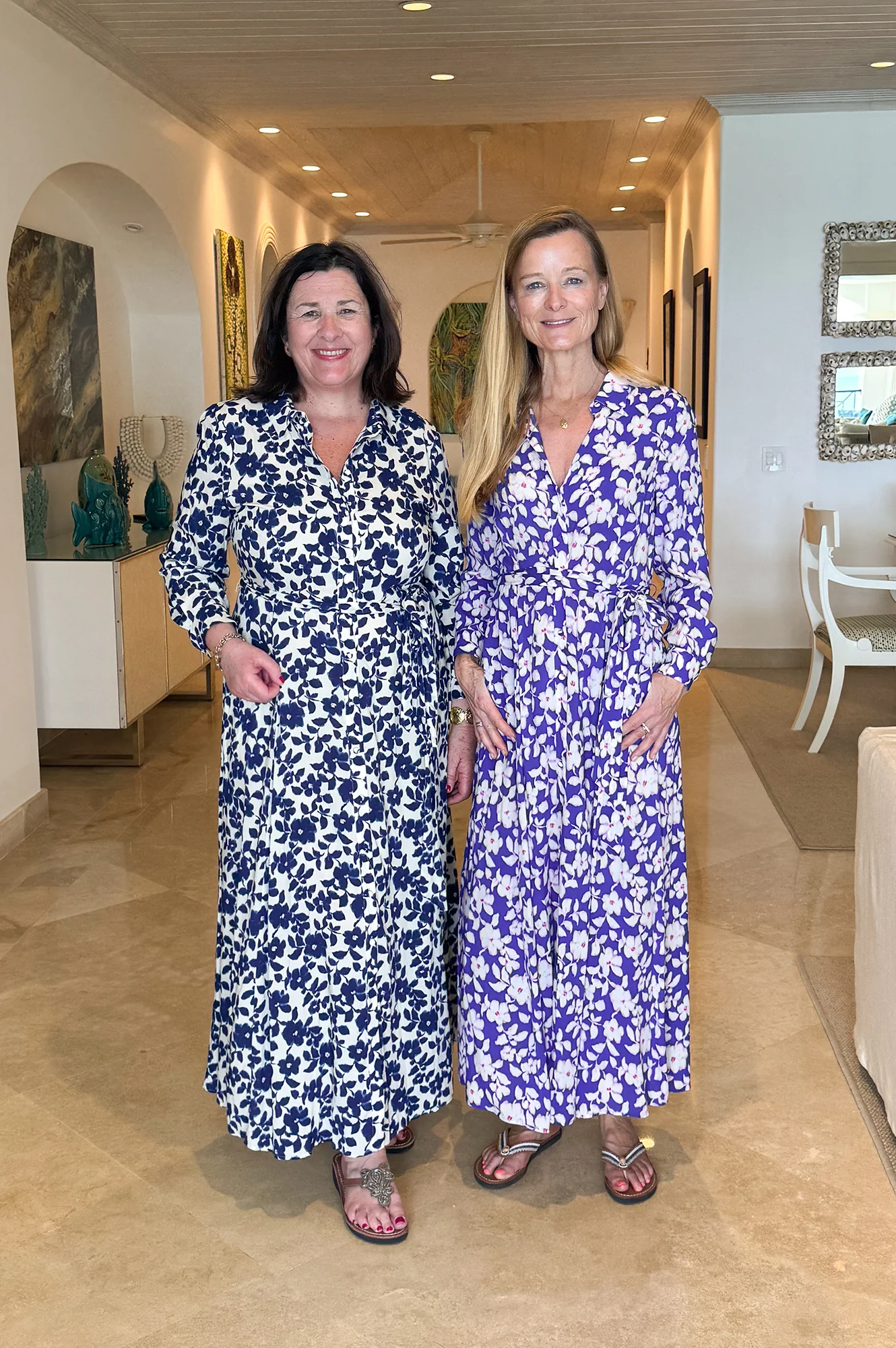 Eliza EcoVero™ Shirt Dress | Blossom Cream/Navy