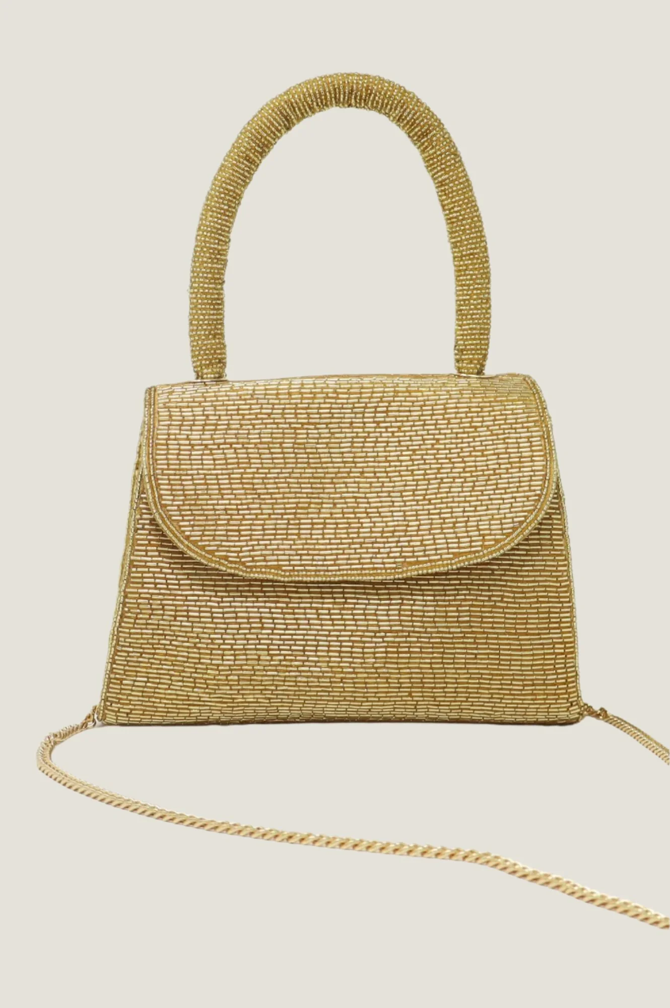 Beaded Handbag | Light Gold (new lining)